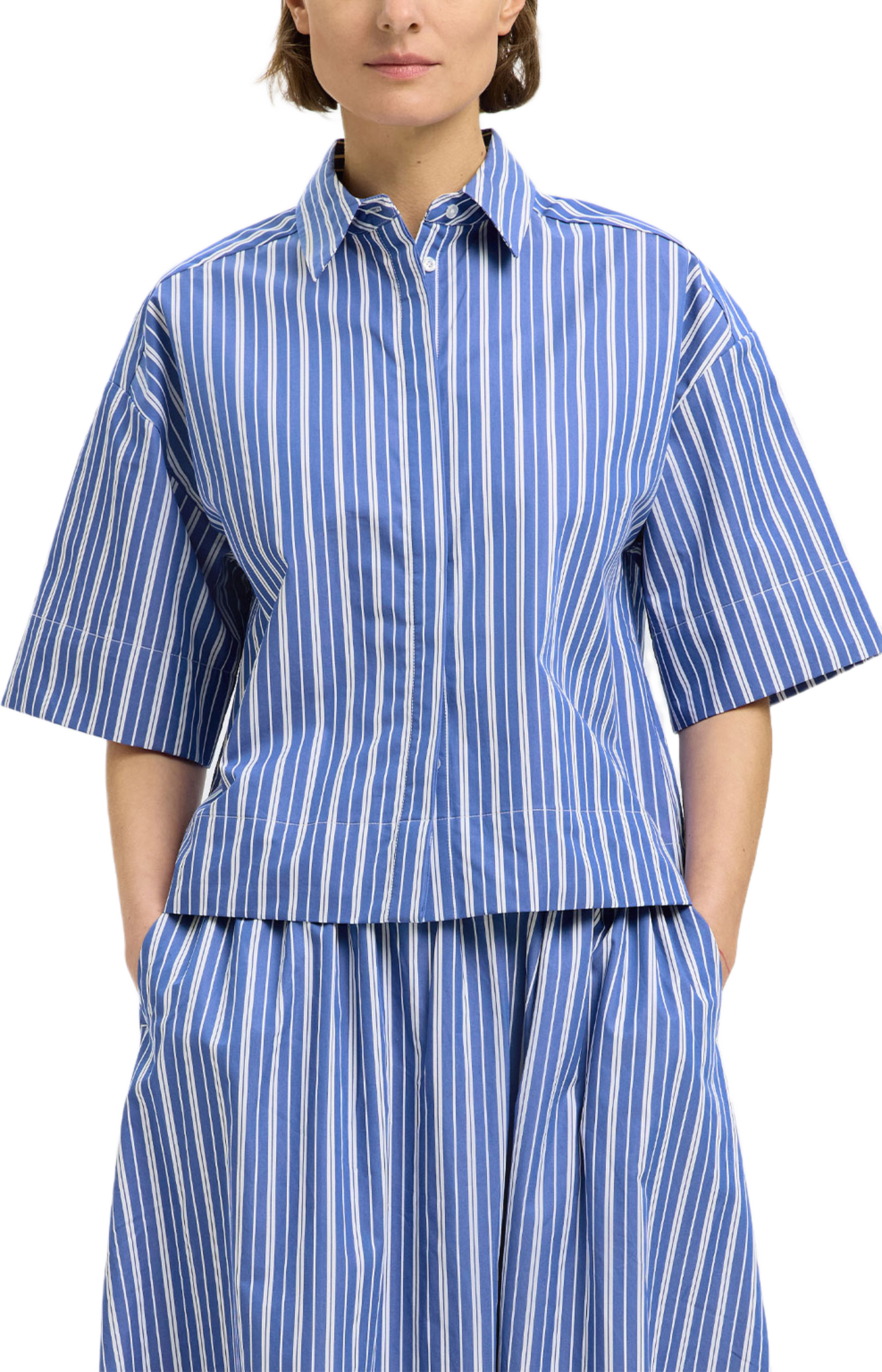 SLFFIA Cropped Striped Shirt