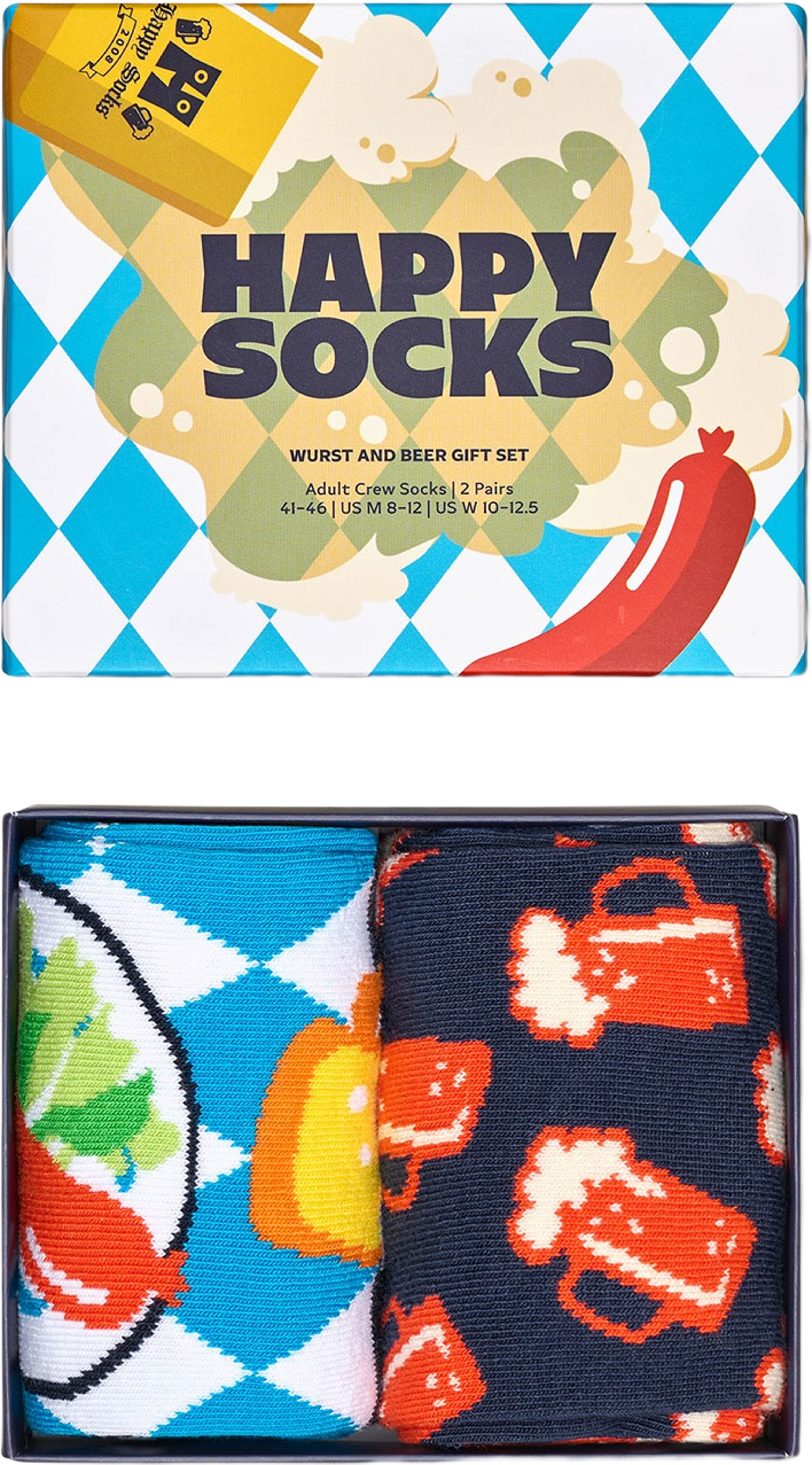 2-Pack Wurst And Beer Socks Gift Set