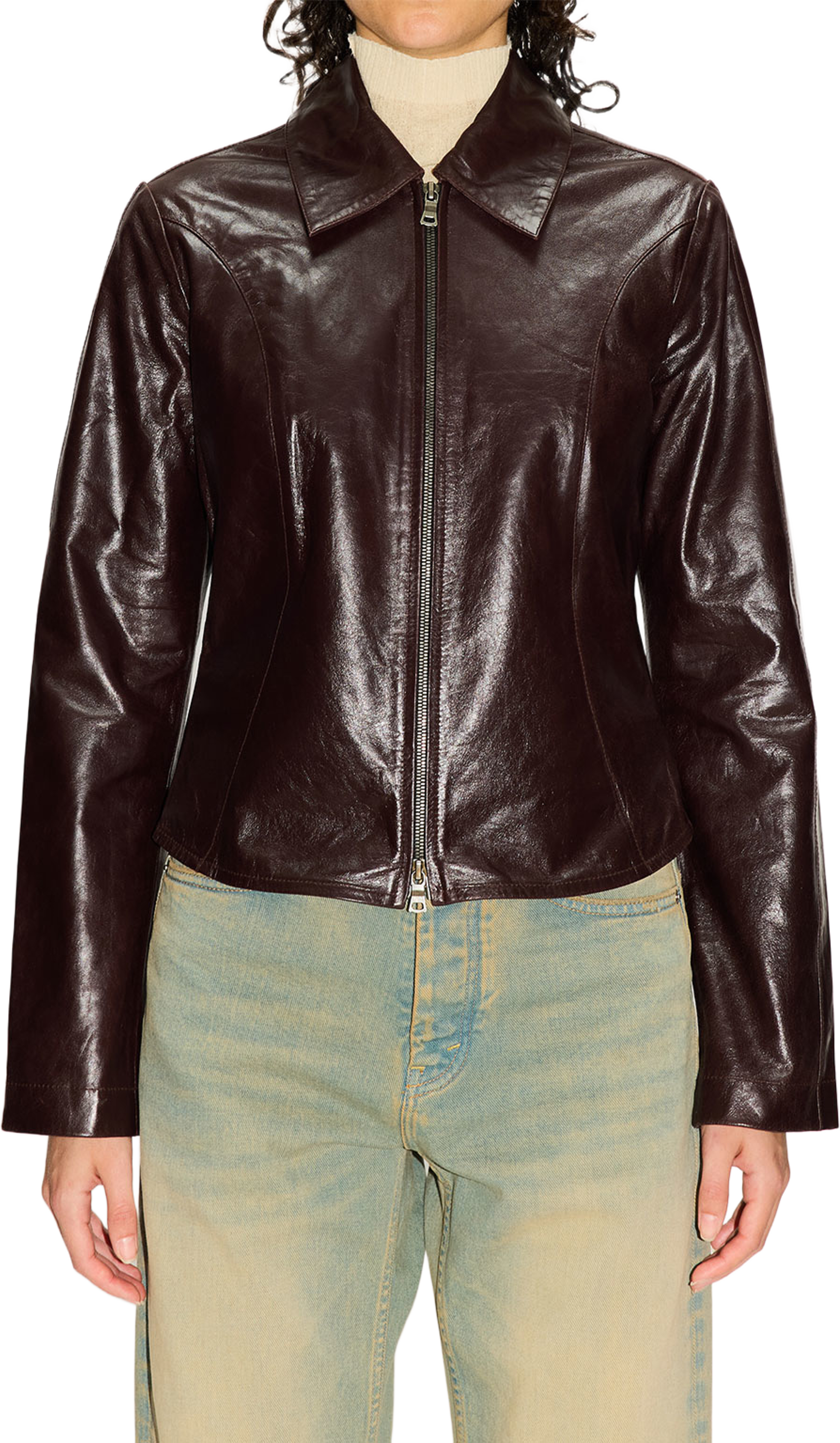 Sweep leather Shirt