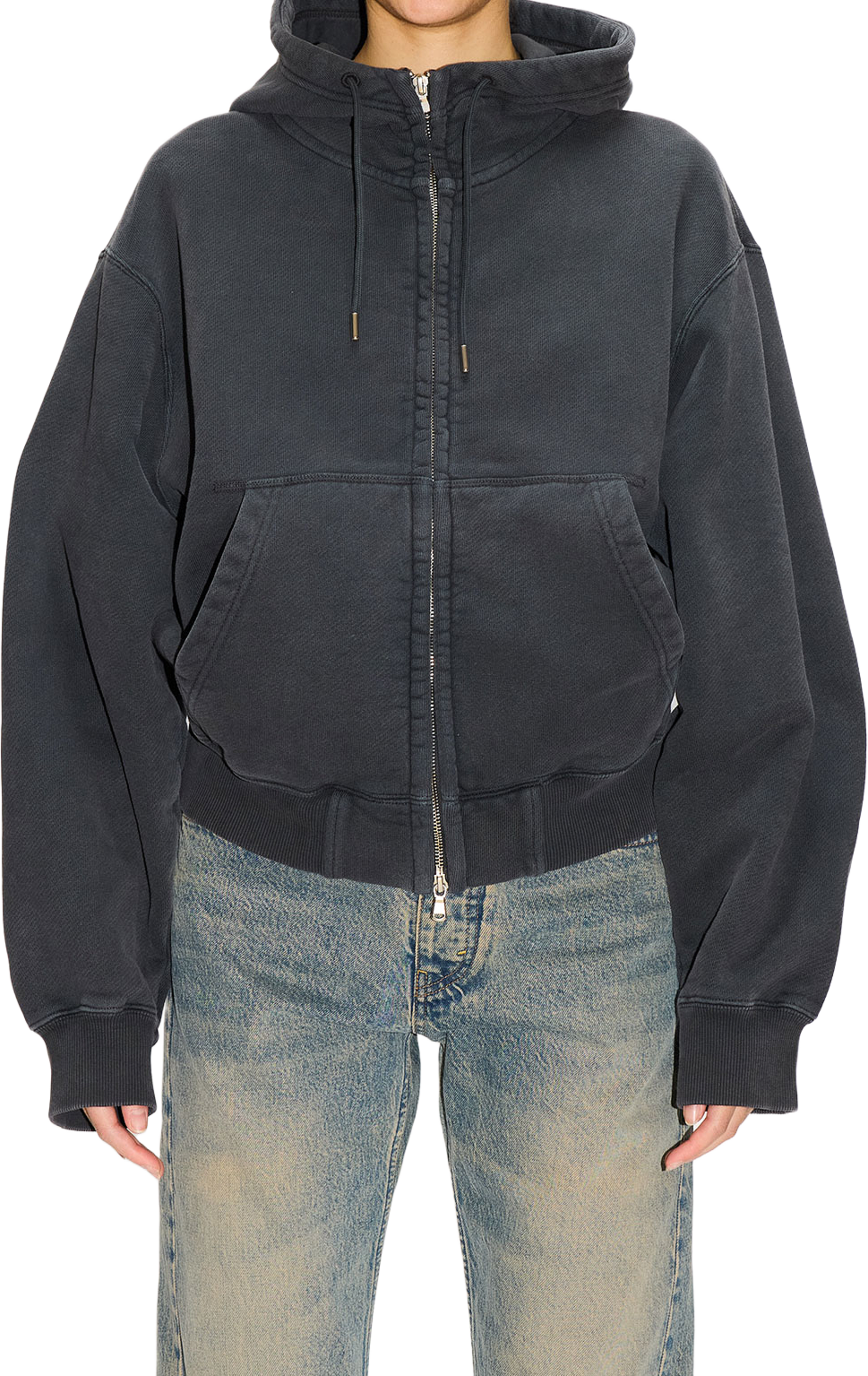 Bubble Zip Hoodie, från Hope, i färgen Vintage Black Fleece. Klicka för att öppna bilden i stort format
