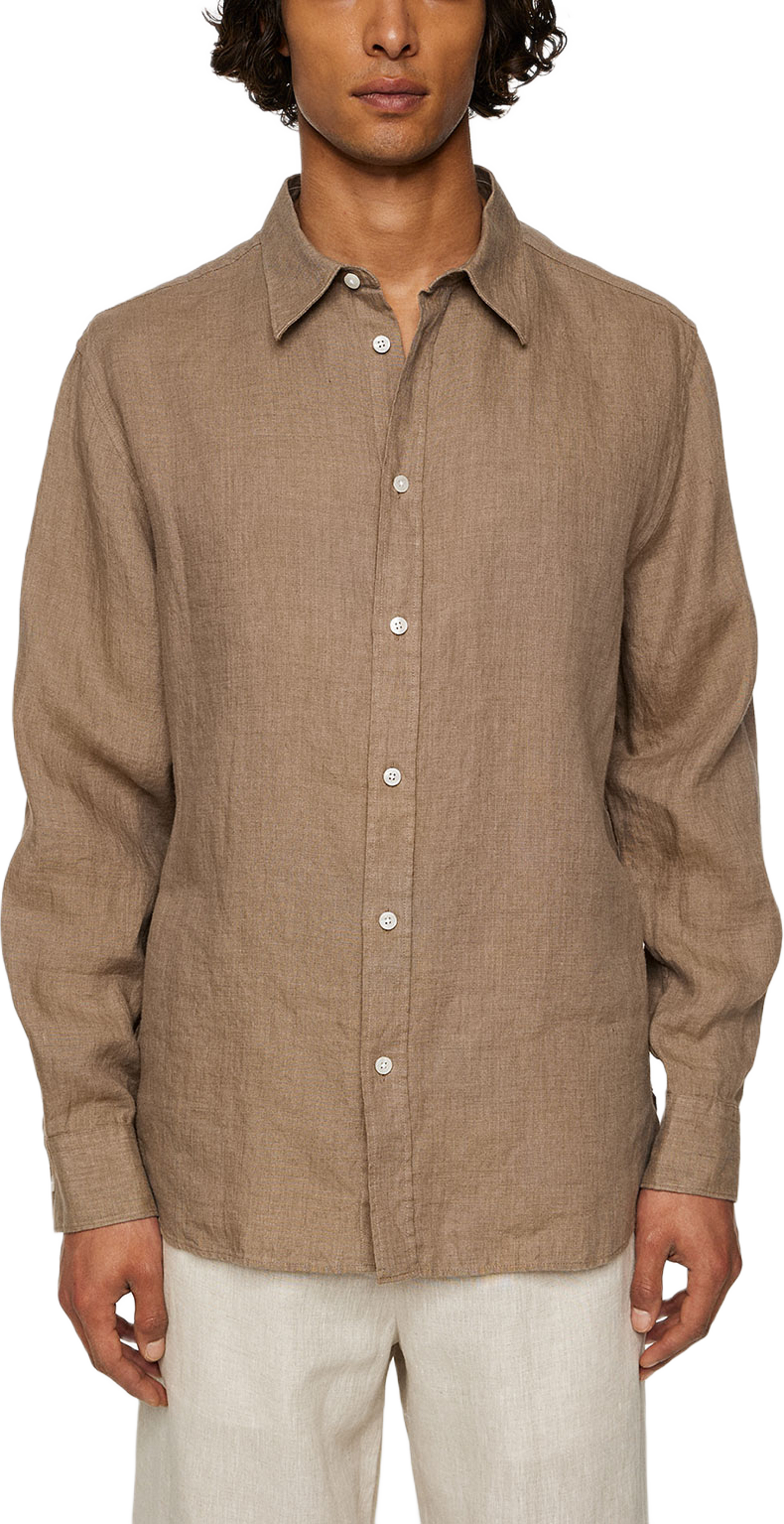 Reg LS Linen Melange Shirt