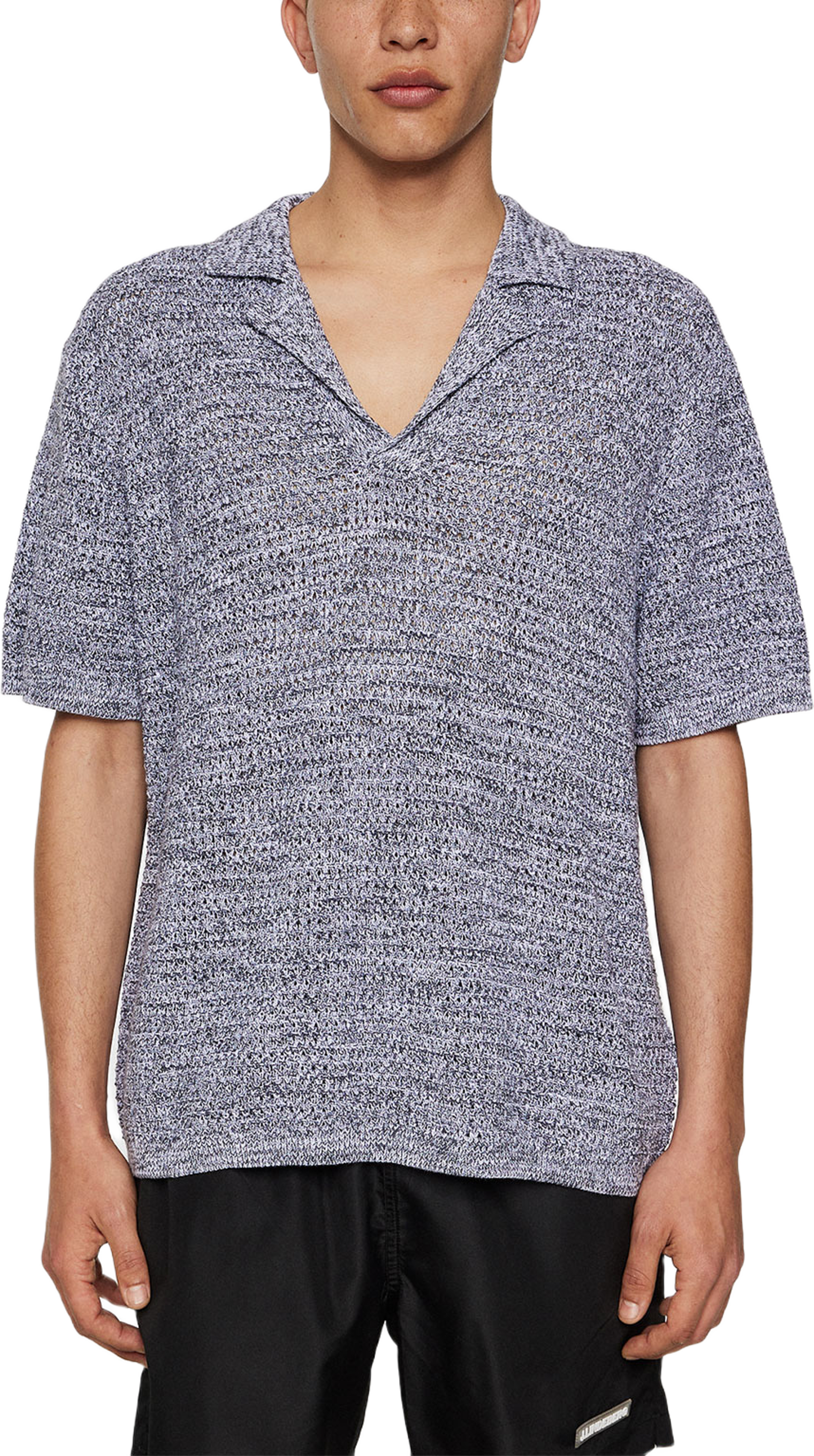Ethan Open Collar Knit Polo