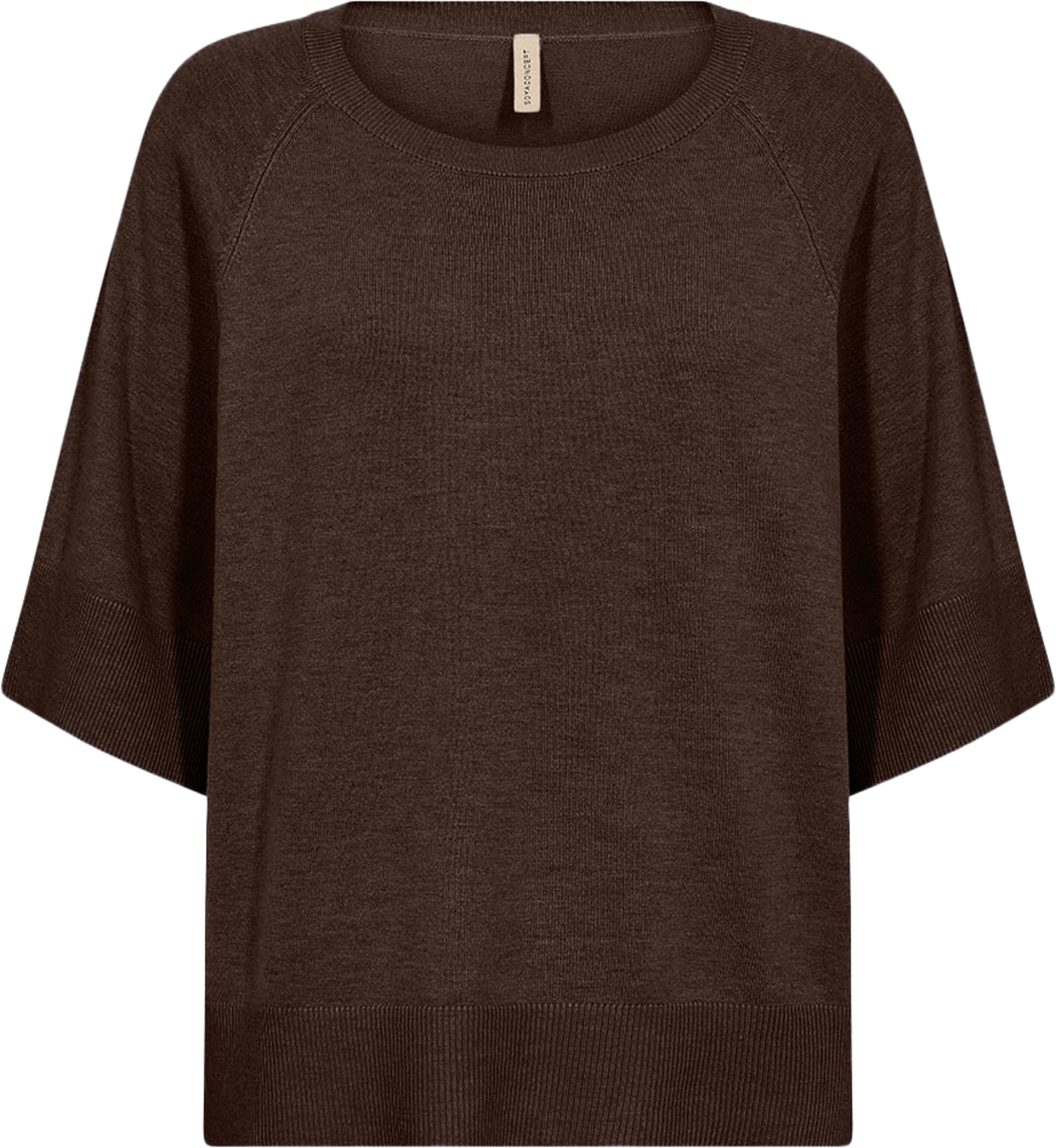Sc-Dollie 791 Pullover, från Soyaconcept, i färgen Hot Fudge Melange. Klicka för att öppna bilden i stort format