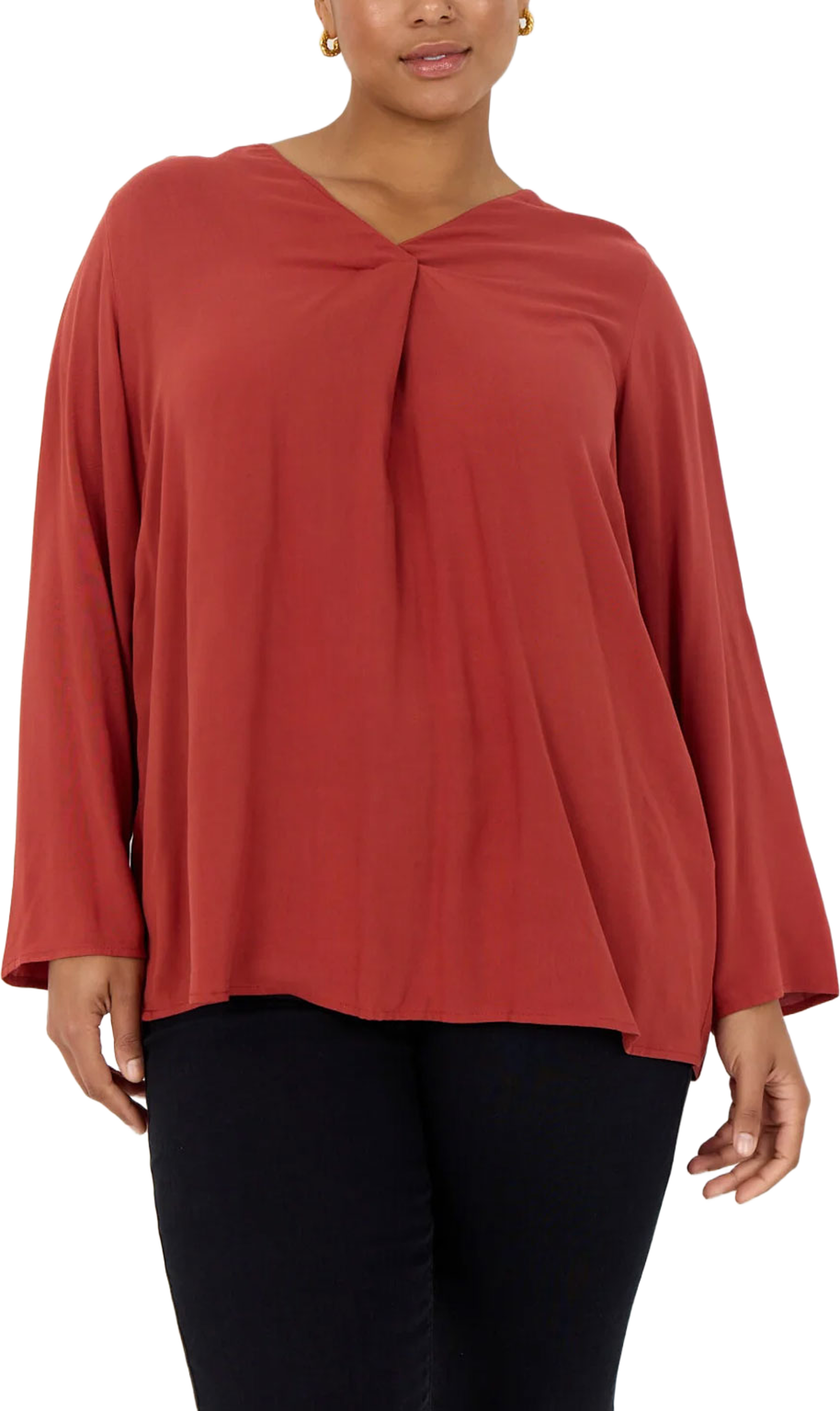 Wa-Sia 31 Blouse, från Wasabi Concept, i färgen Mineral Red. Klicka för att öppna bilden i stort format