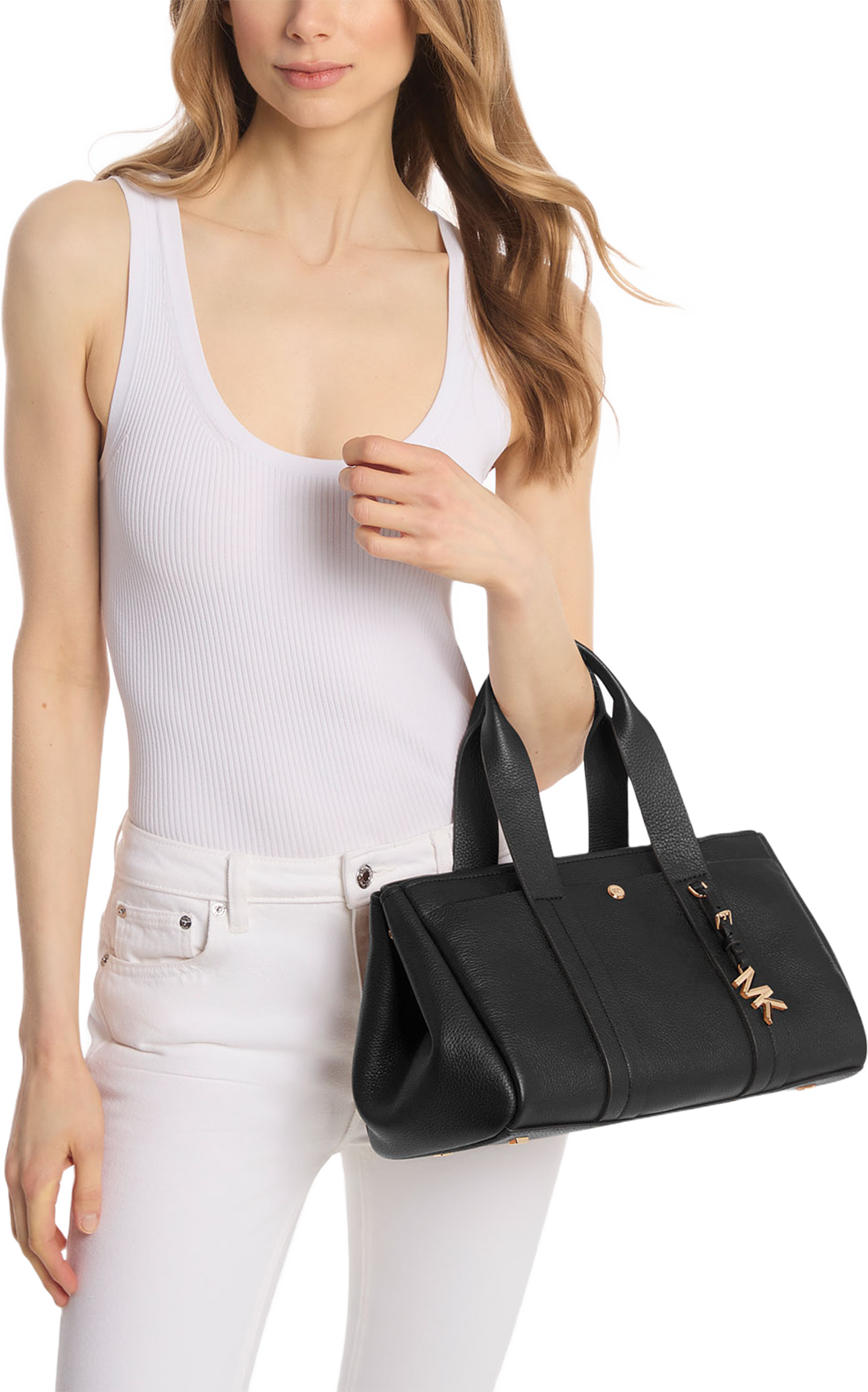 Romee Small Pebbled Leather Satchel