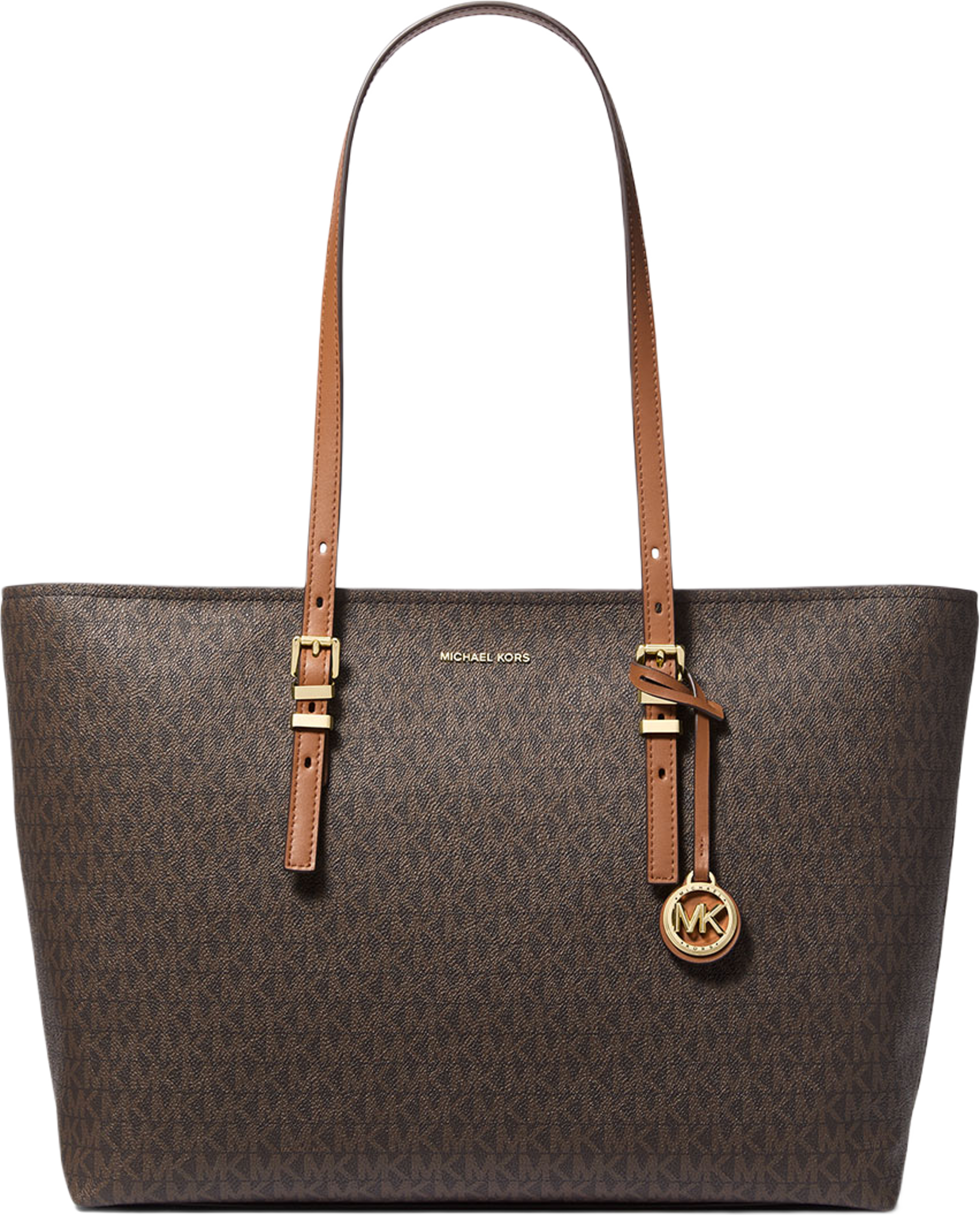 Quinn Large Signature Logo and Leather Tote Bag