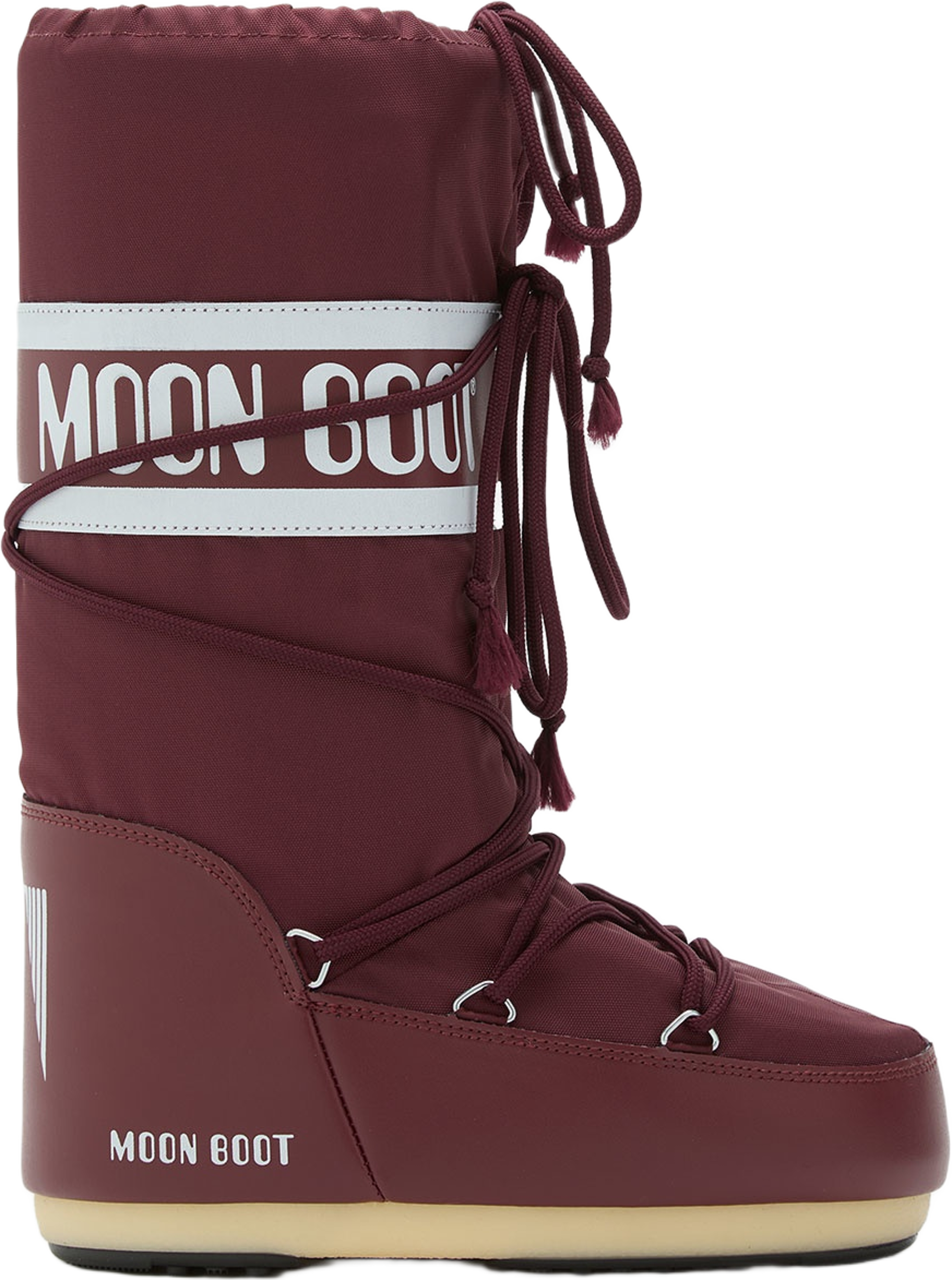 Icon Nylon, från Moon Boot, i färgen Burgundy.