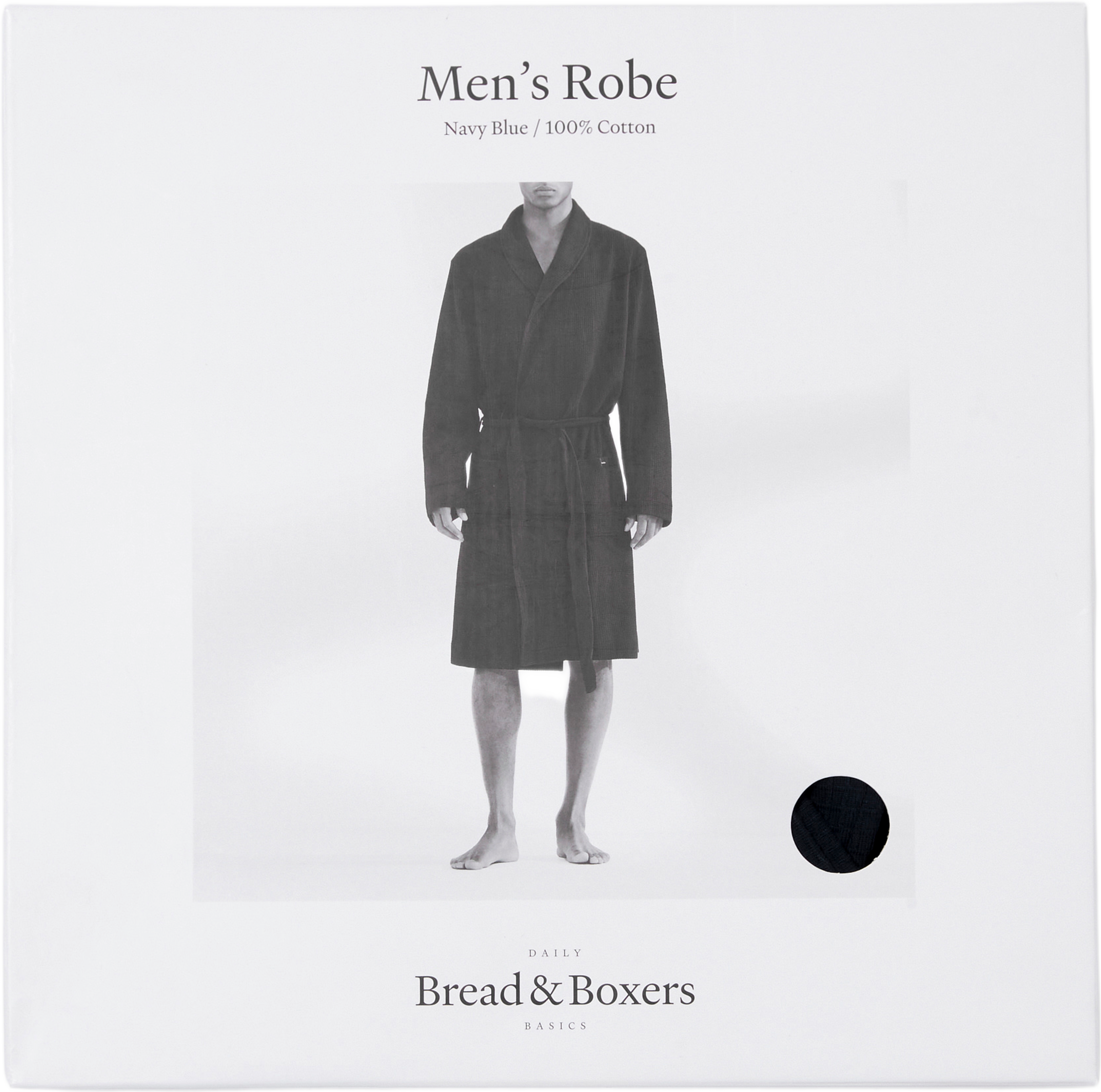 Morgonrock Gift box, från Bread & Boxers, i färgen Navy Blue. Klicka för att öppna bilden i stort format
