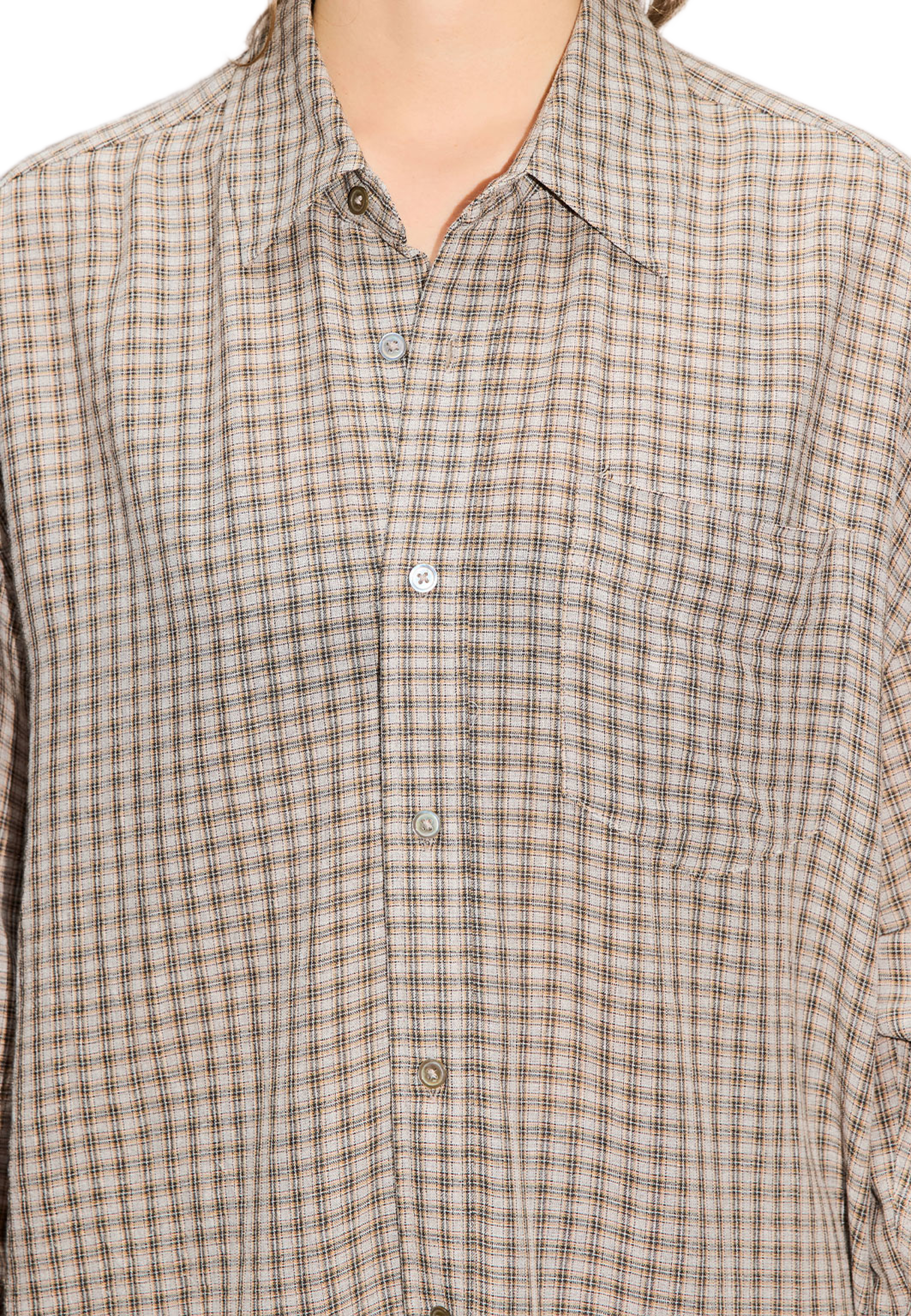 Room shirt Soft Grey Check, från Hope, i färgen Soft Grey Check. Klicka för att öppna bilden i stort format