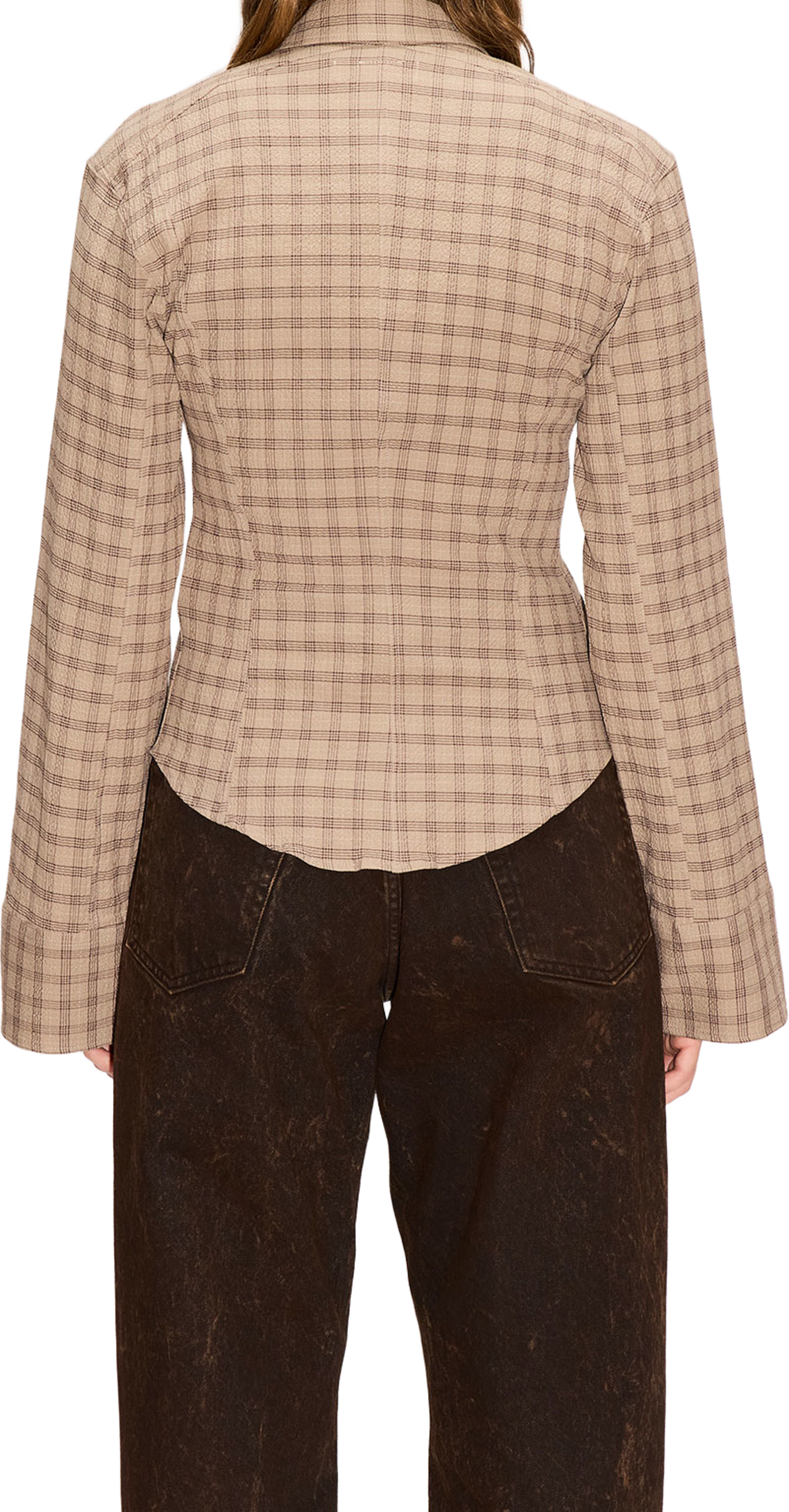 Shape shirt Beige Check, från Hope, i färgen Beige Check. Klicka för att öppna bilden i stort format