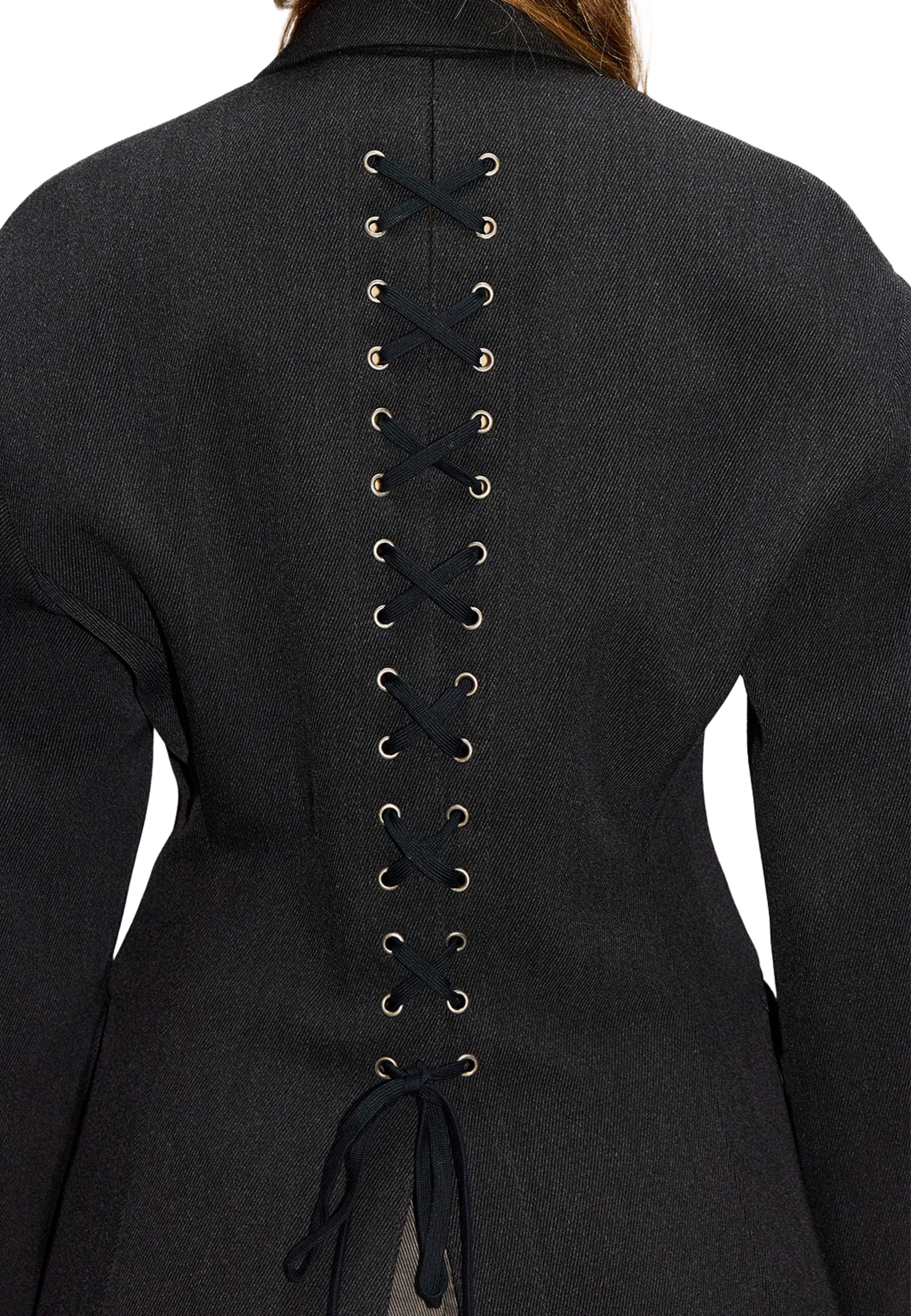 Corset Blazer Dark Grey Melange, från Hope, i färgen Dark Grey Melange. Klicka för att öppna bilden i stort format