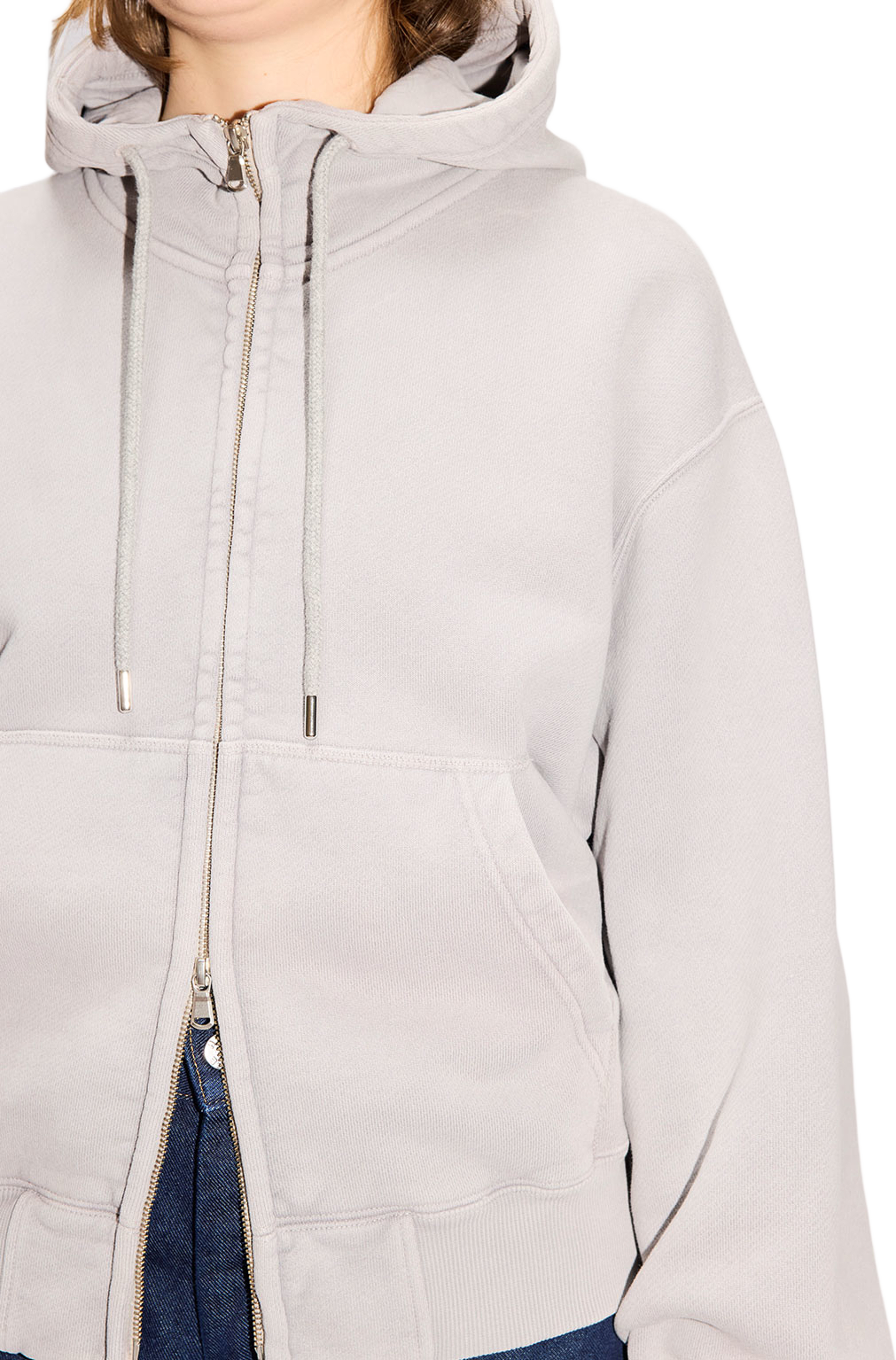 Bubble Zip Hoodie Dove Grey, från Hope, i färgen Dove Grey. Klicka för att öppna bilden i stort format