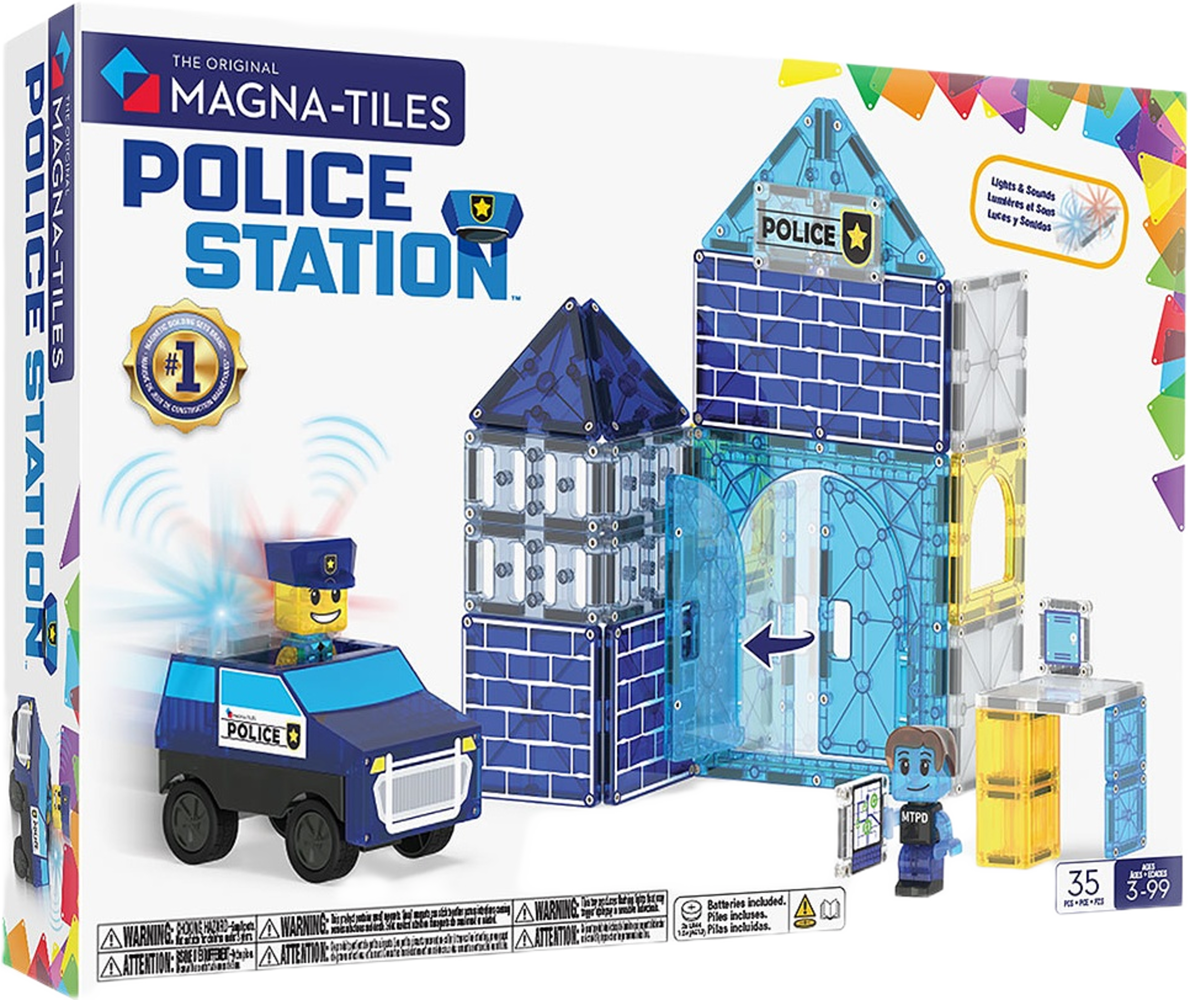 MAGNA-TILES Polis station 36 delar