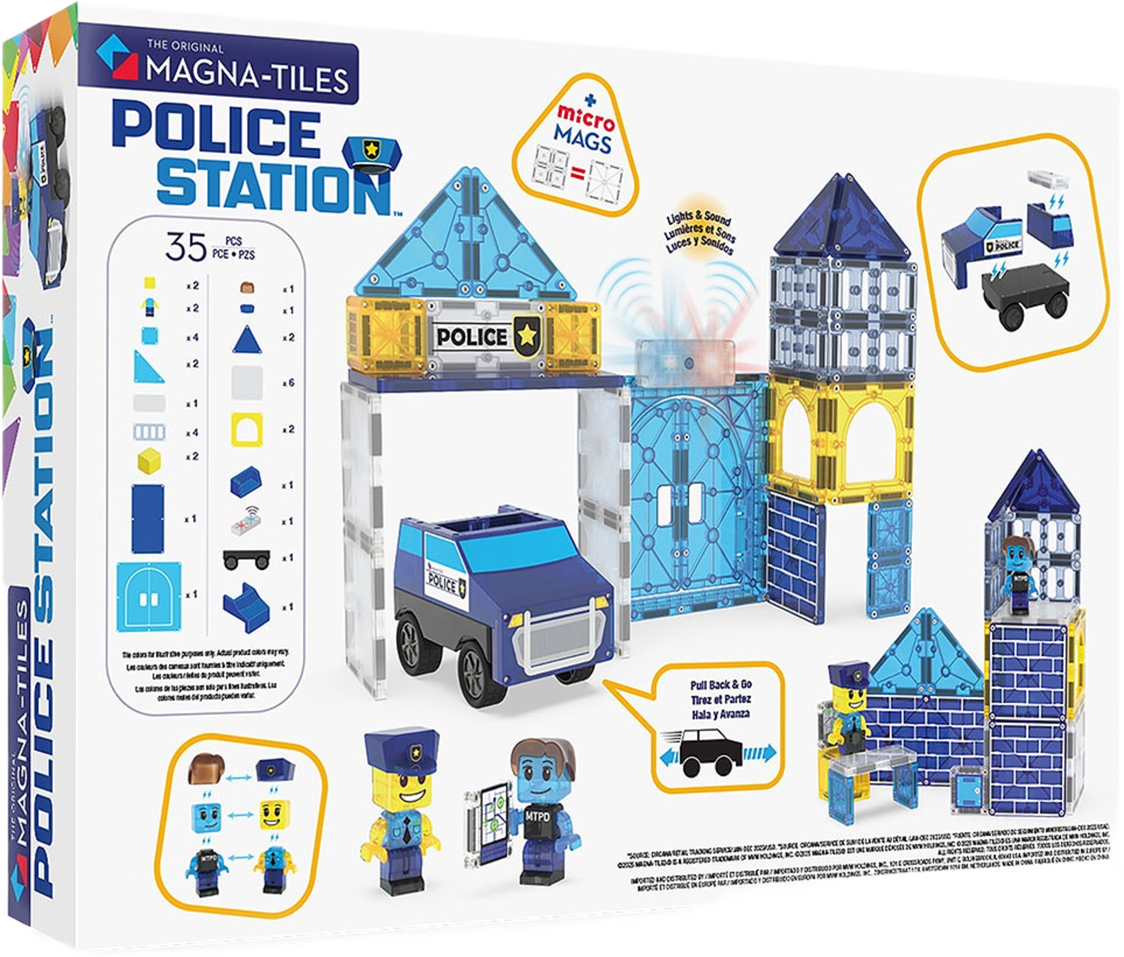 MAGNA-TILES Polis station 36 delar