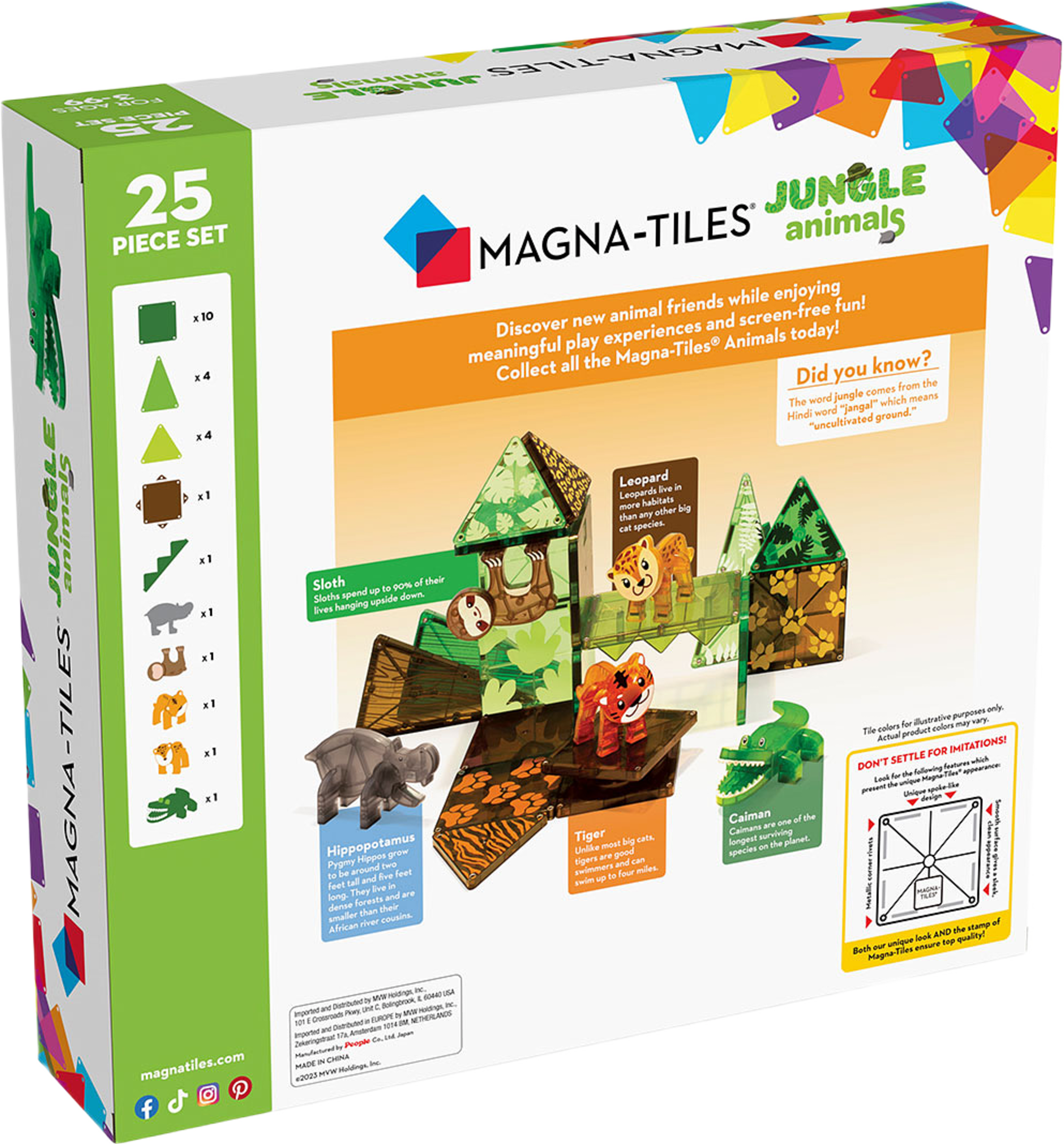 MAGNA-TILES® djungeldjur 25 delar