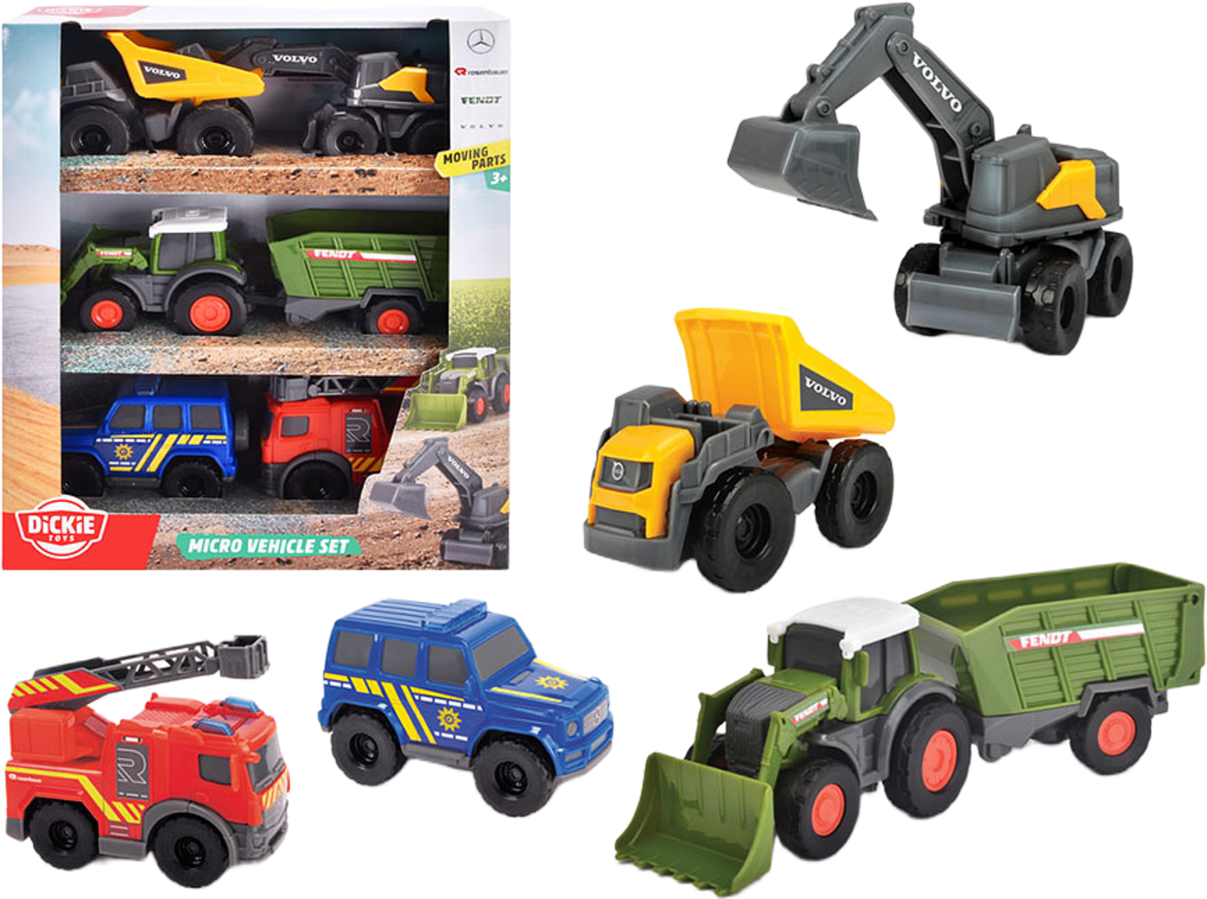 Dickie Toys Mini leksaksbilar 5-pack, från Dickie, i färgen Multicolore. Klicka för att öppna bilden i stort format