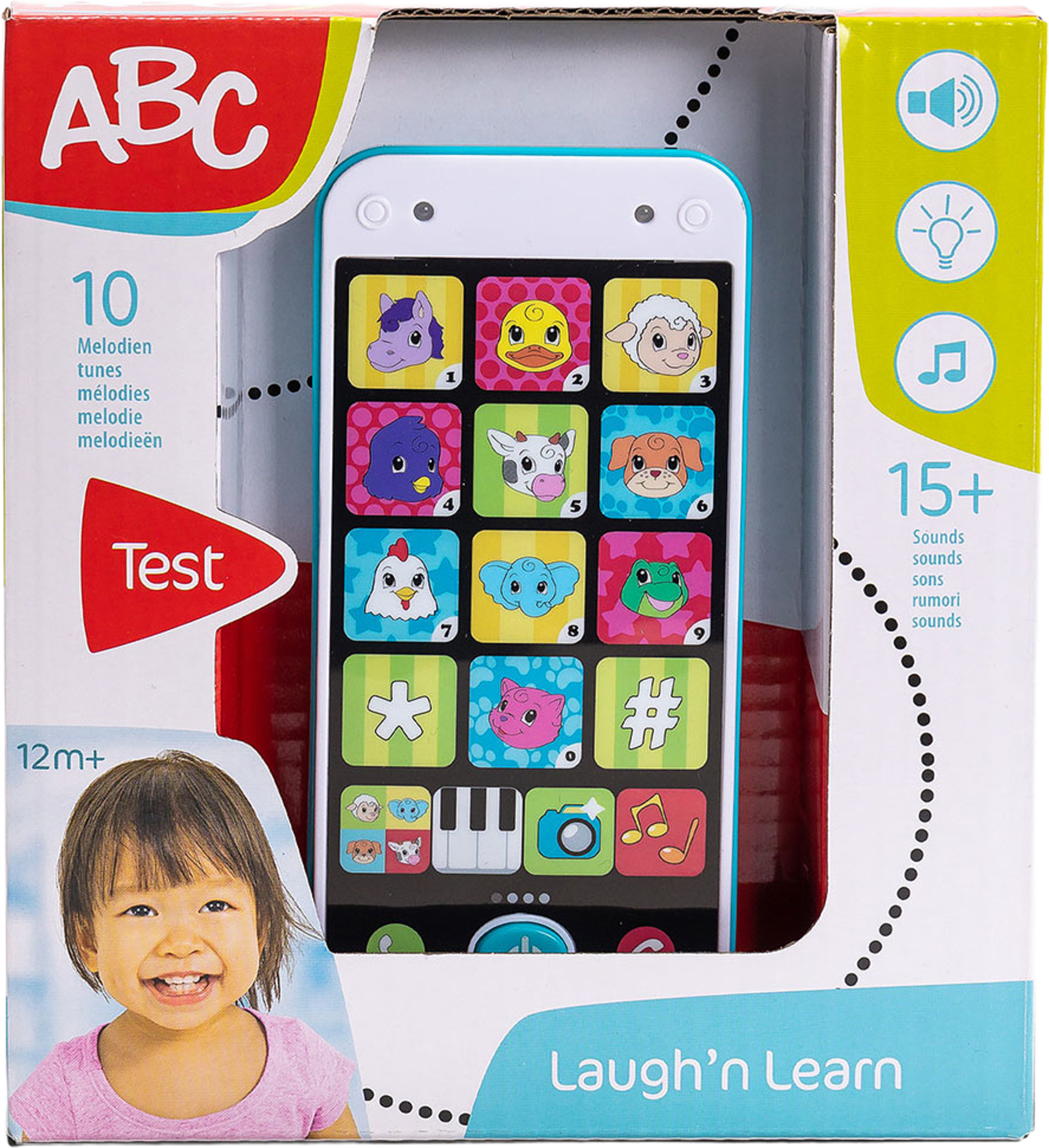 ABC smarttelefon med ljud, från ABC, i färgen Multicolore. Klicka för att öppna bilden i stort format