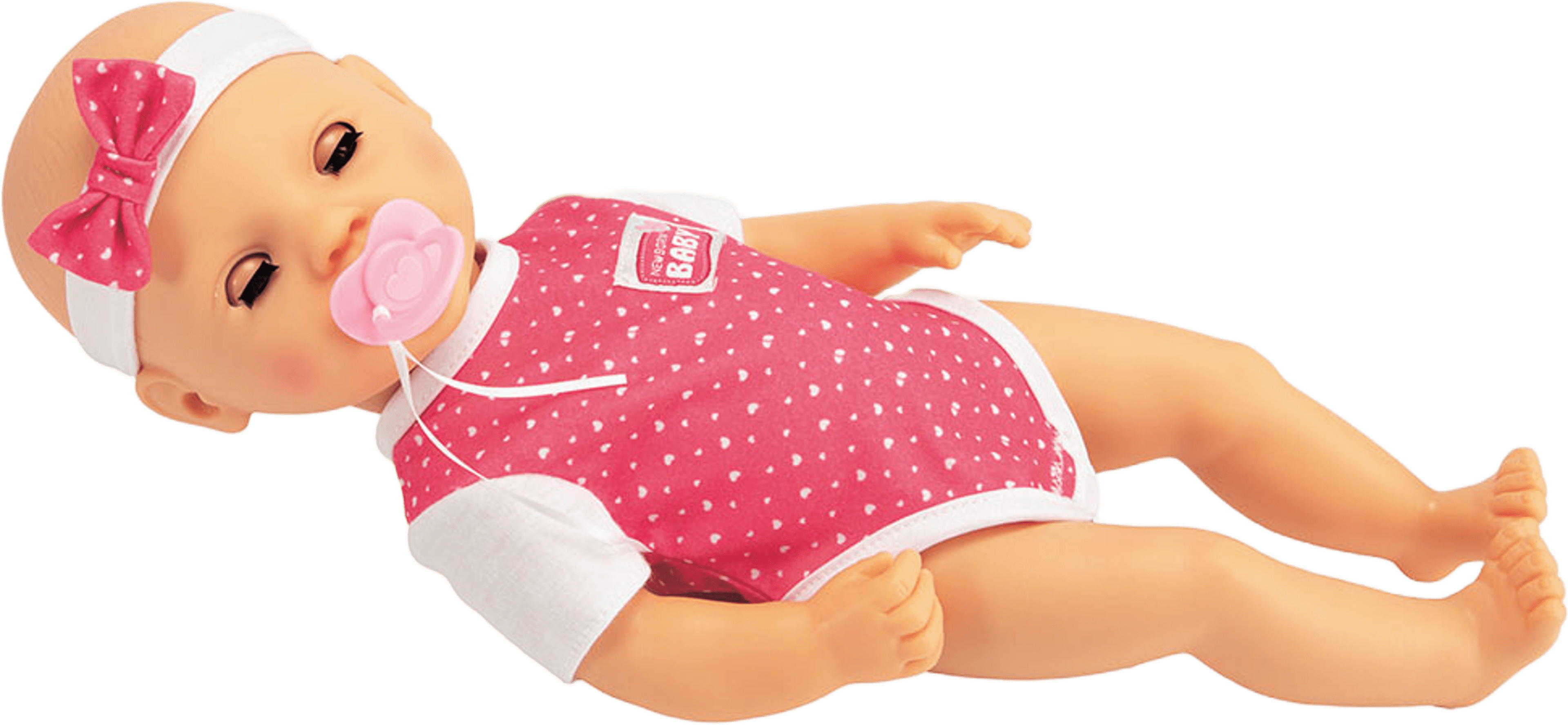 New Born Baby Hungrig Docka, 38 cm, från Simba, i färgen Pink. Klicka för att öppna bilden i stort format
