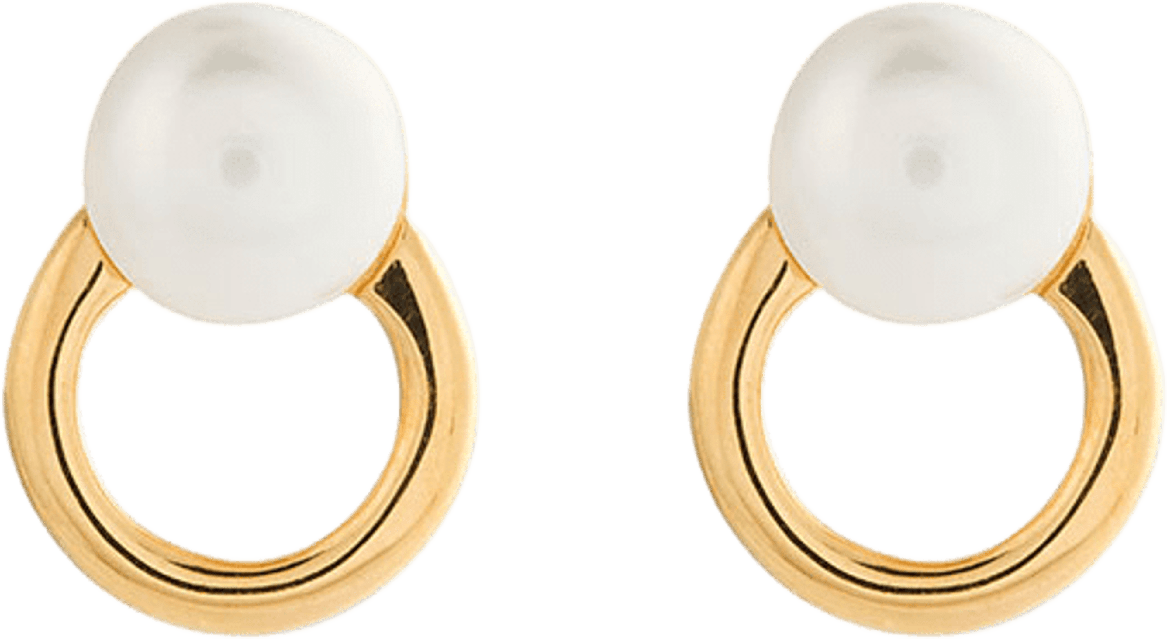 Pierced Pearl Earrings