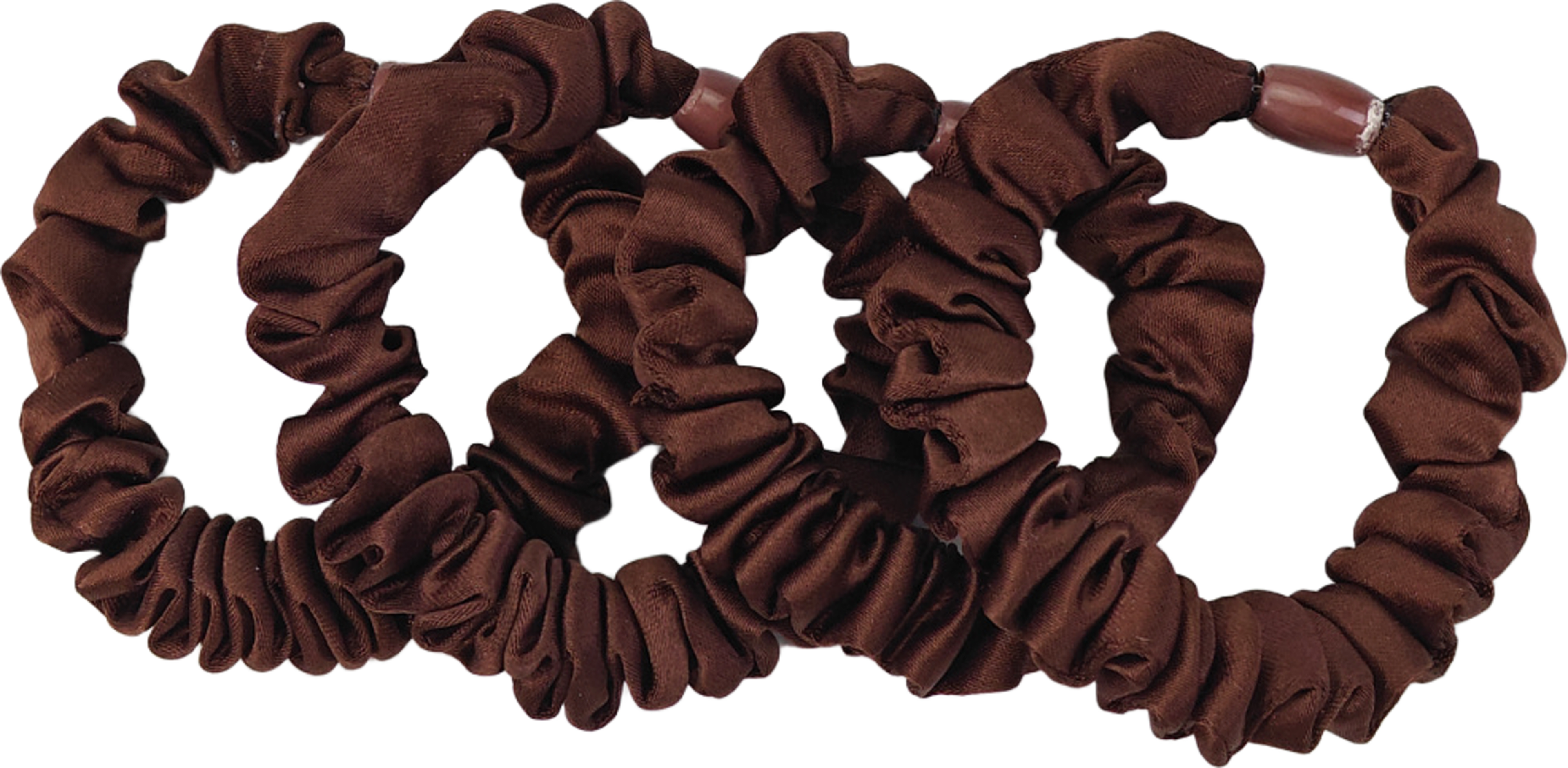 Scrunchies, 4-pack, från Å BEAUTY, i färgen Brown. Klicka för att öppna bilden i stort format