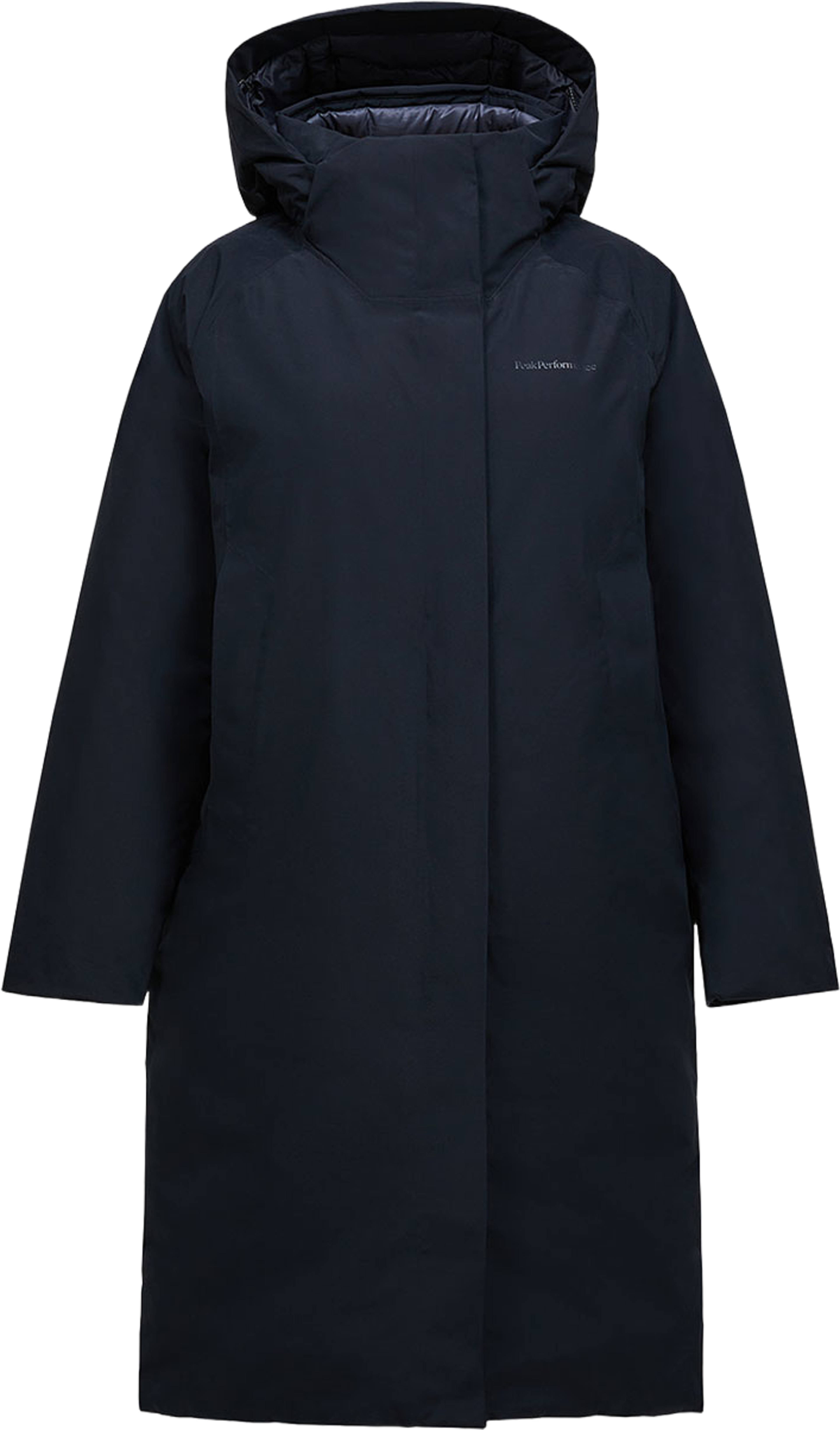 W Treeline Down Coat, från Peak Performance, i färgen Black. Klicka för att öppna bilden i stort format