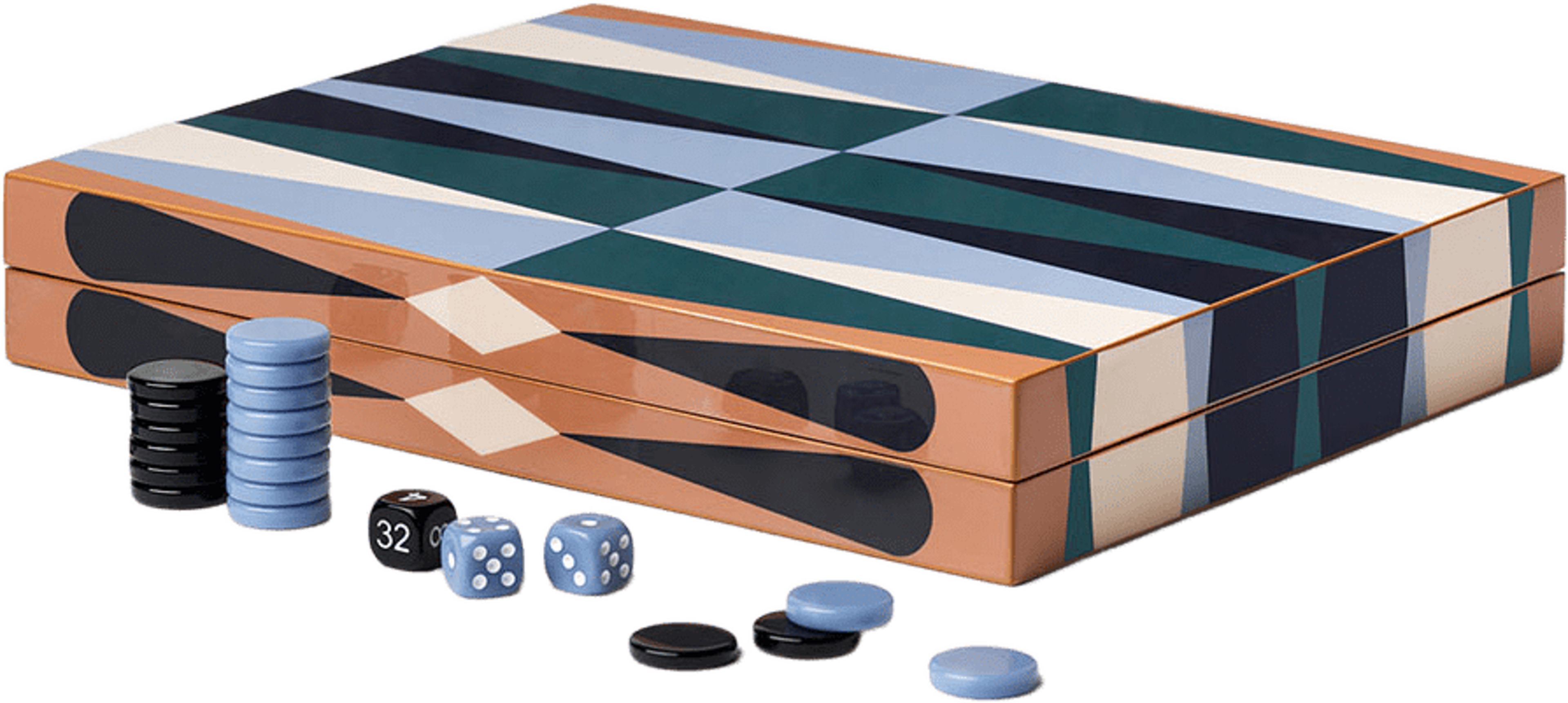 Lacquered Backgammon