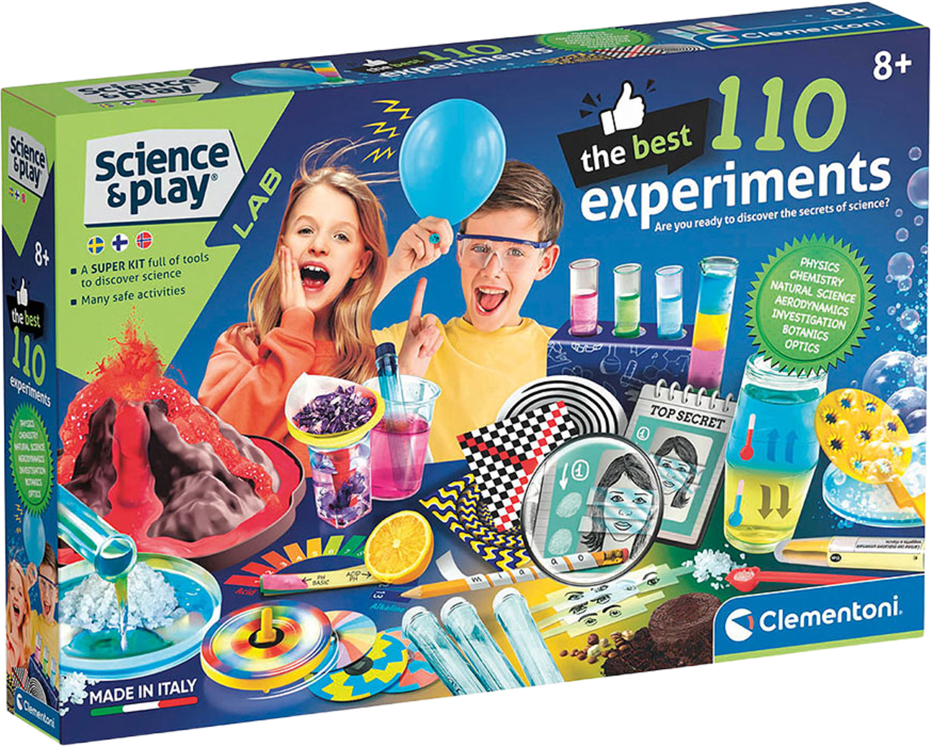 Best 100 Experiments, från Clementoni, i färgen Multicolor. Klicka för att öppna bilden i stort format
