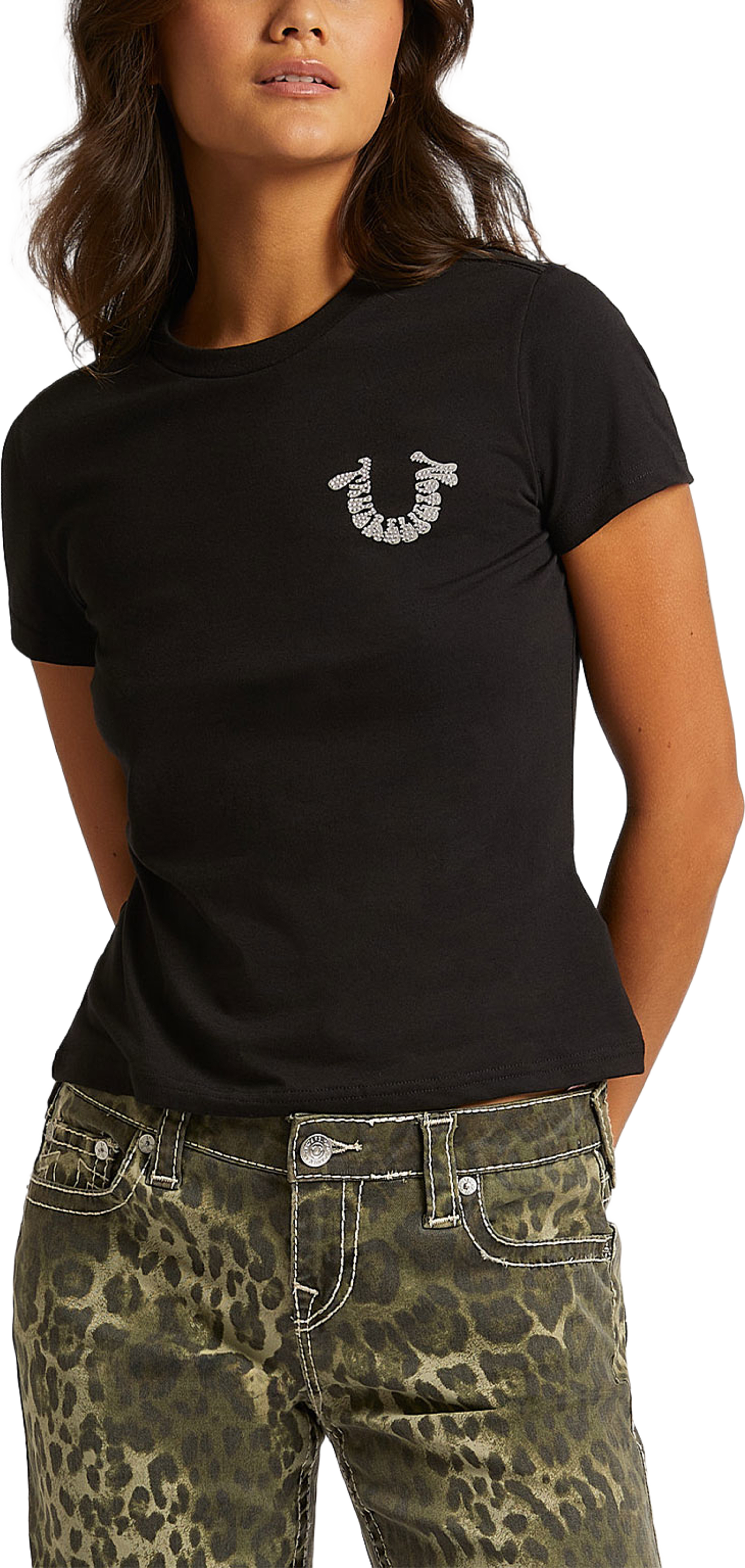 Crystal Crew Tee, från True Religion, i färgen Jet Black. Klicka för att öppna bilden i stort format