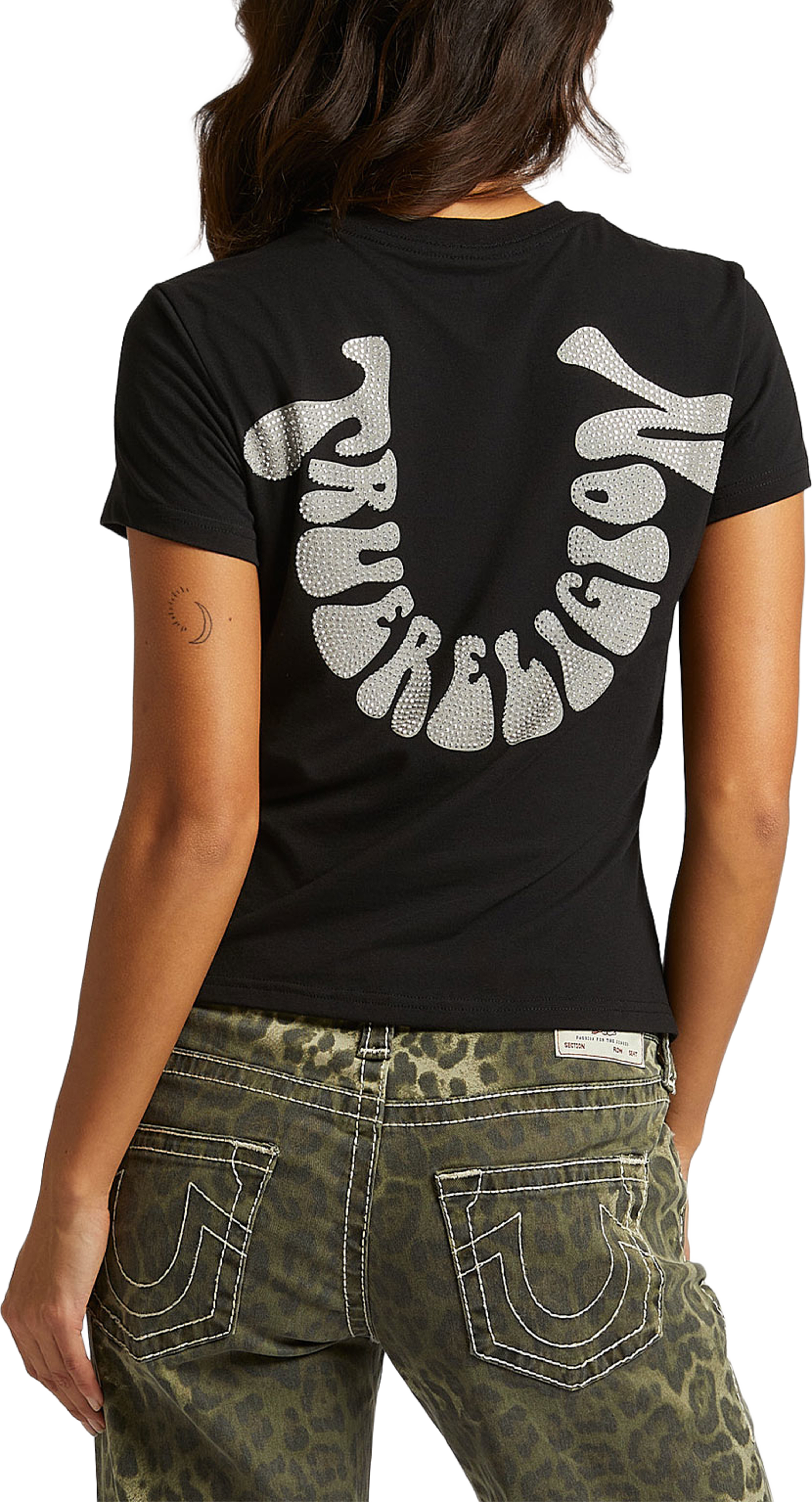 Crystal Crew Tee, från True Religion, i färgen Jet Black. Klicka för att öppna bilden i stort format