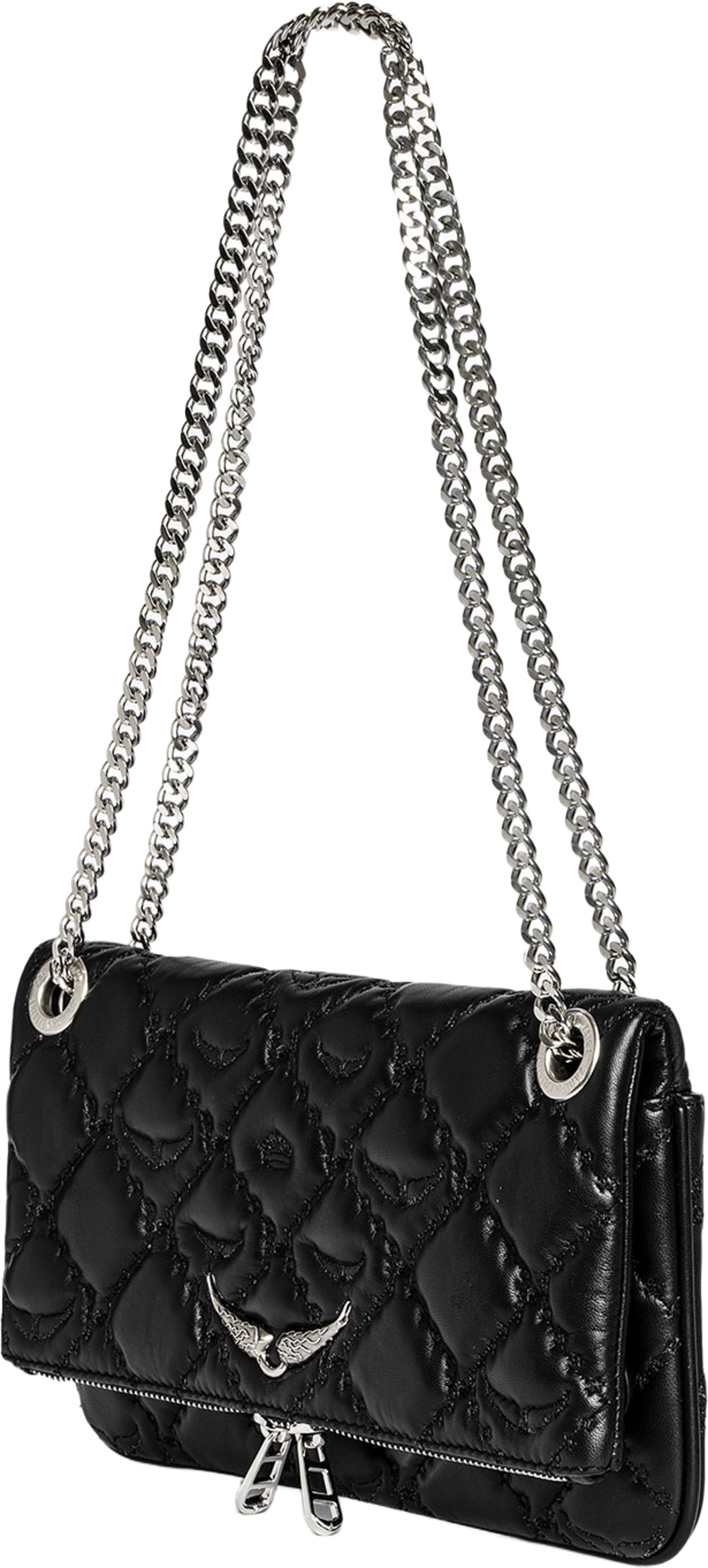 ROCK II QUILTED MONOGRAM, från Zadig & Voltaire, i färgen Black. Klicka för att öppna bilden i stort format