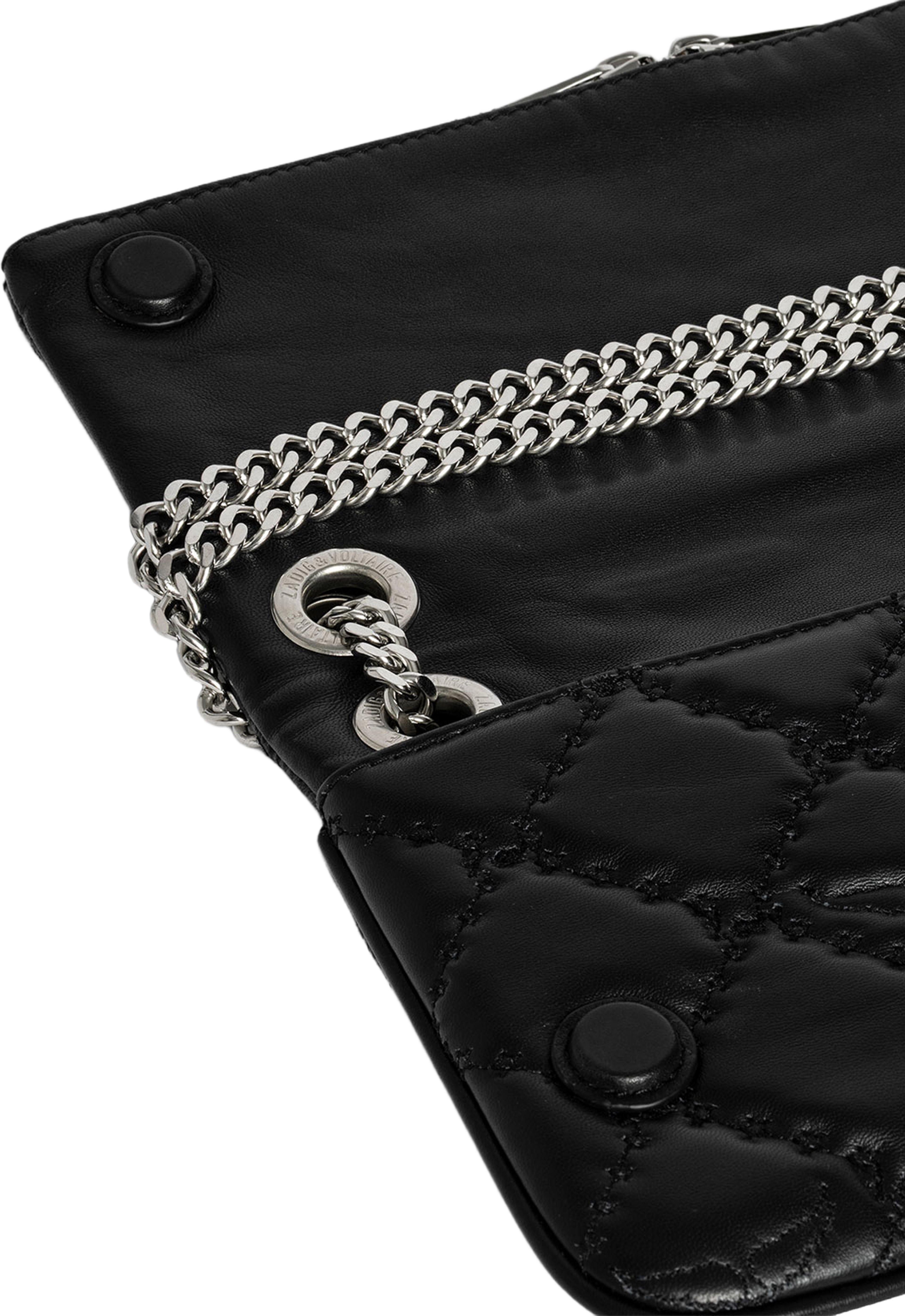 ROCK II QUILTED MONOGRAM, från Zadig & Voltaire, i färgen Black. Klicka för att öppna bilden i stort format