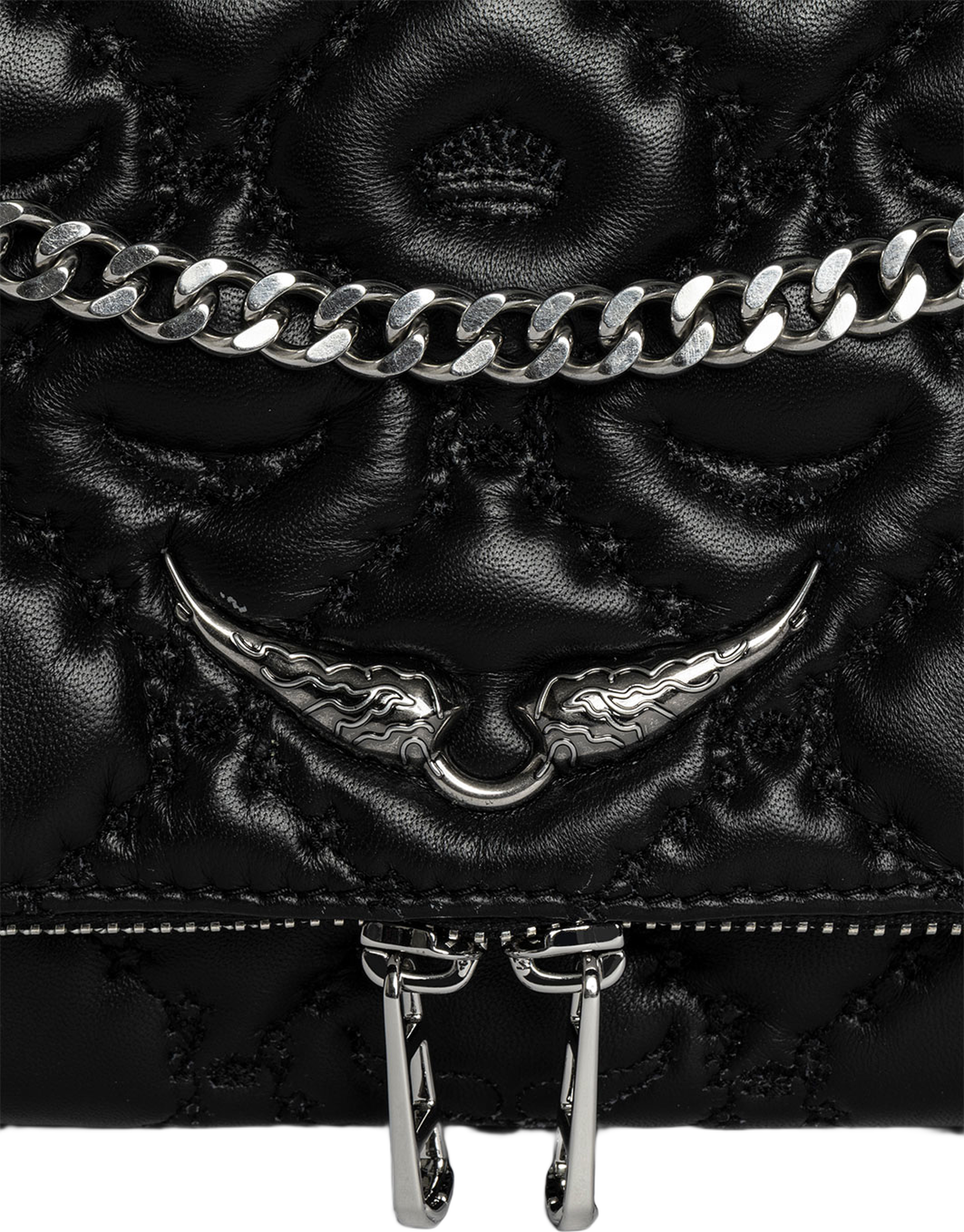 ROCK II QUILTED MONOGRAM, från Zadig & Voltaire, i färgen Black. Klicka för att öppna bilden i stort format