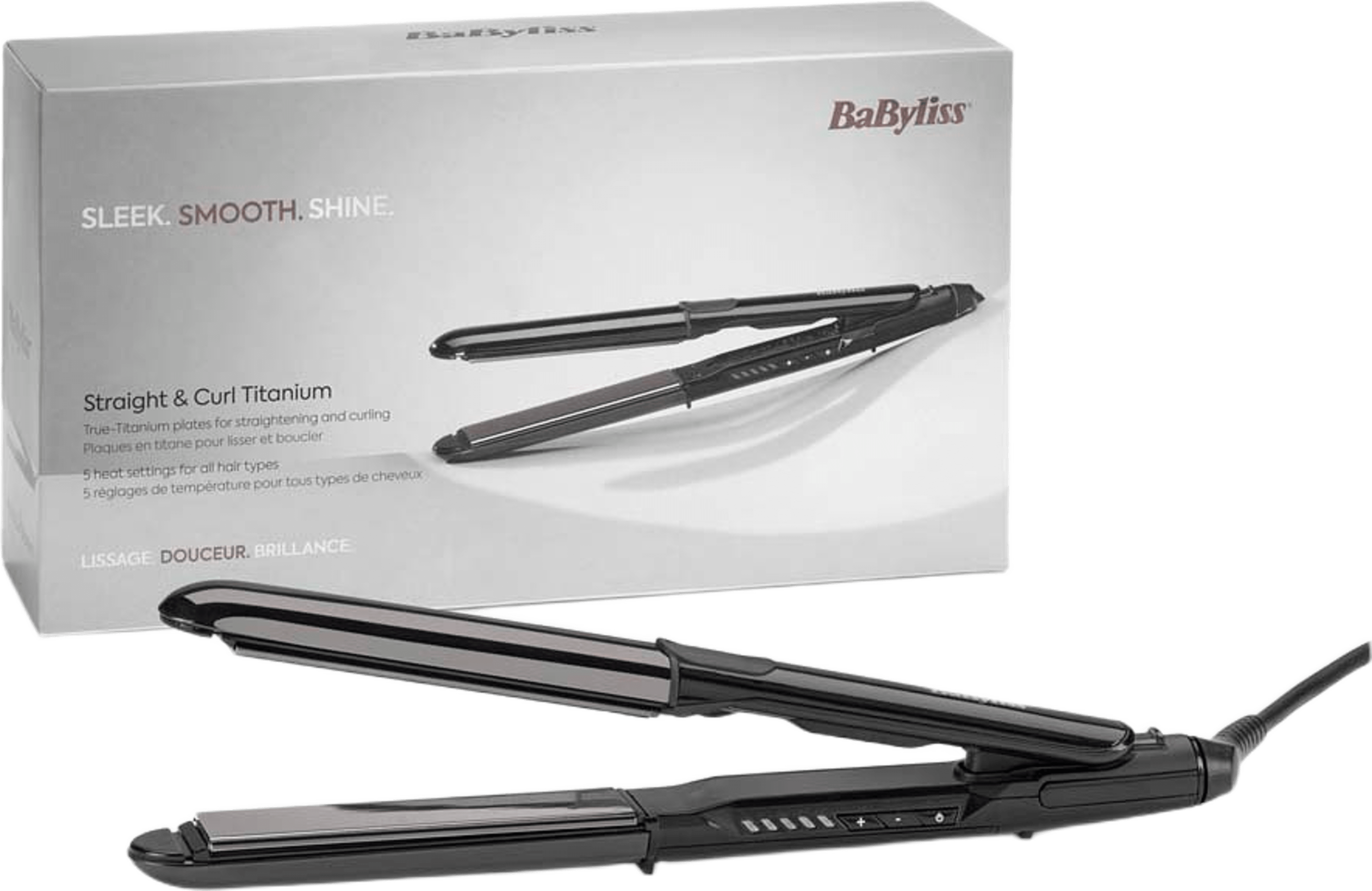 Straight & Curl ST486E, från Babyliss, i färgen Black. Klicka för att öppna bilden i stort format