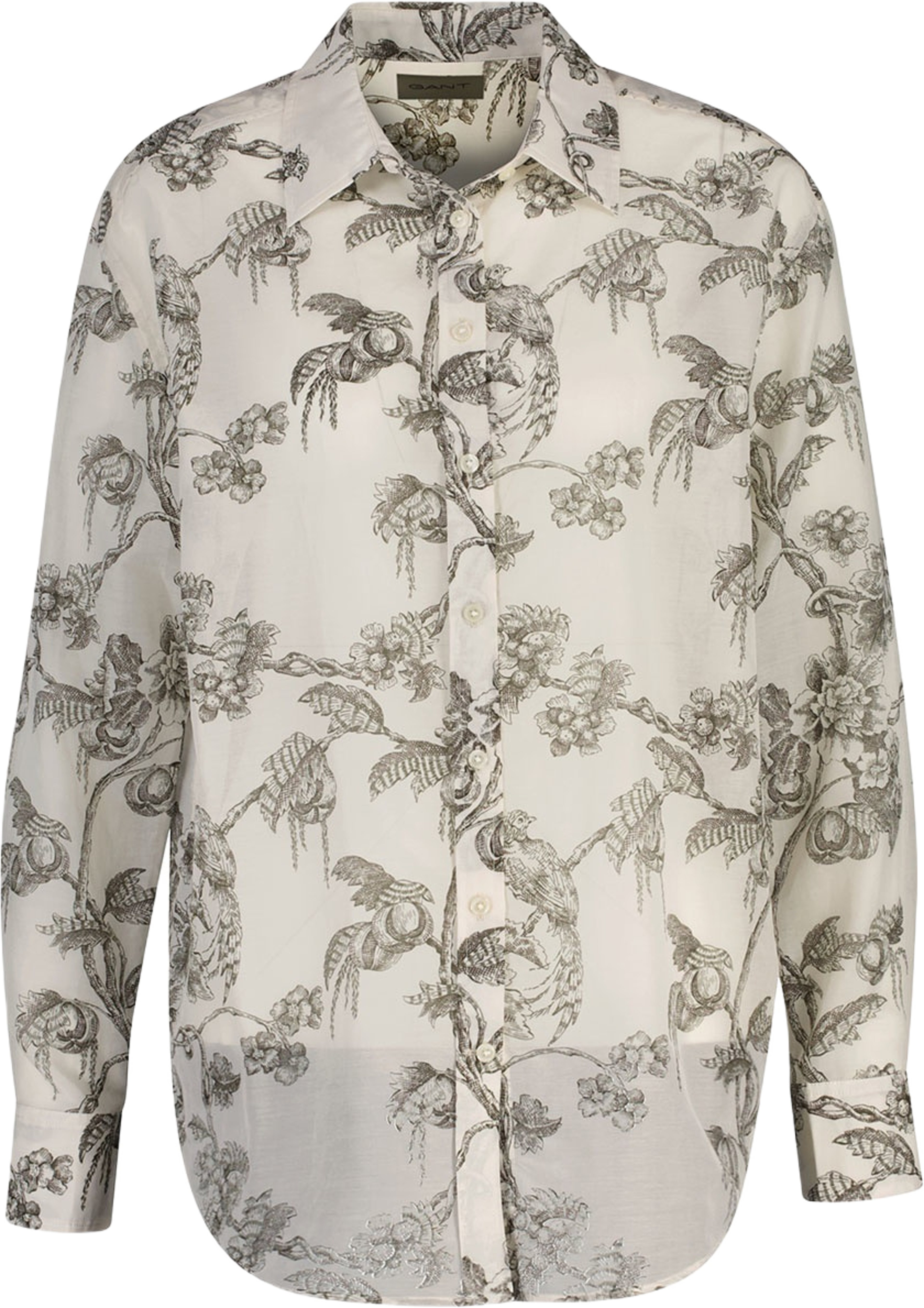 Rel Tree Print Cot Silk Shirt