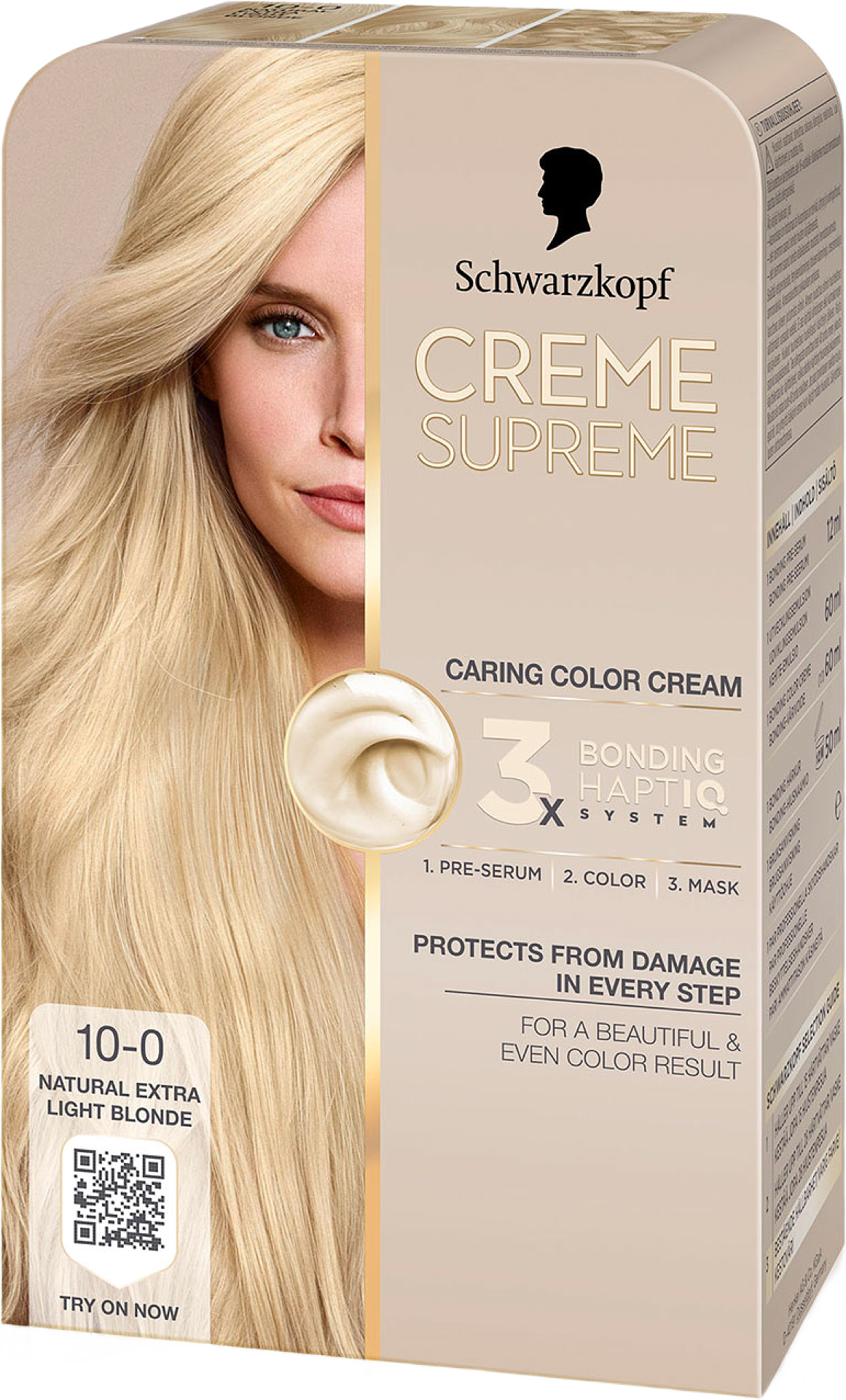 Creme Supreme, från Schwarzkopf, i färgen 10-0 Nat Elblonde. Klicka för att öppna bilden i stort format