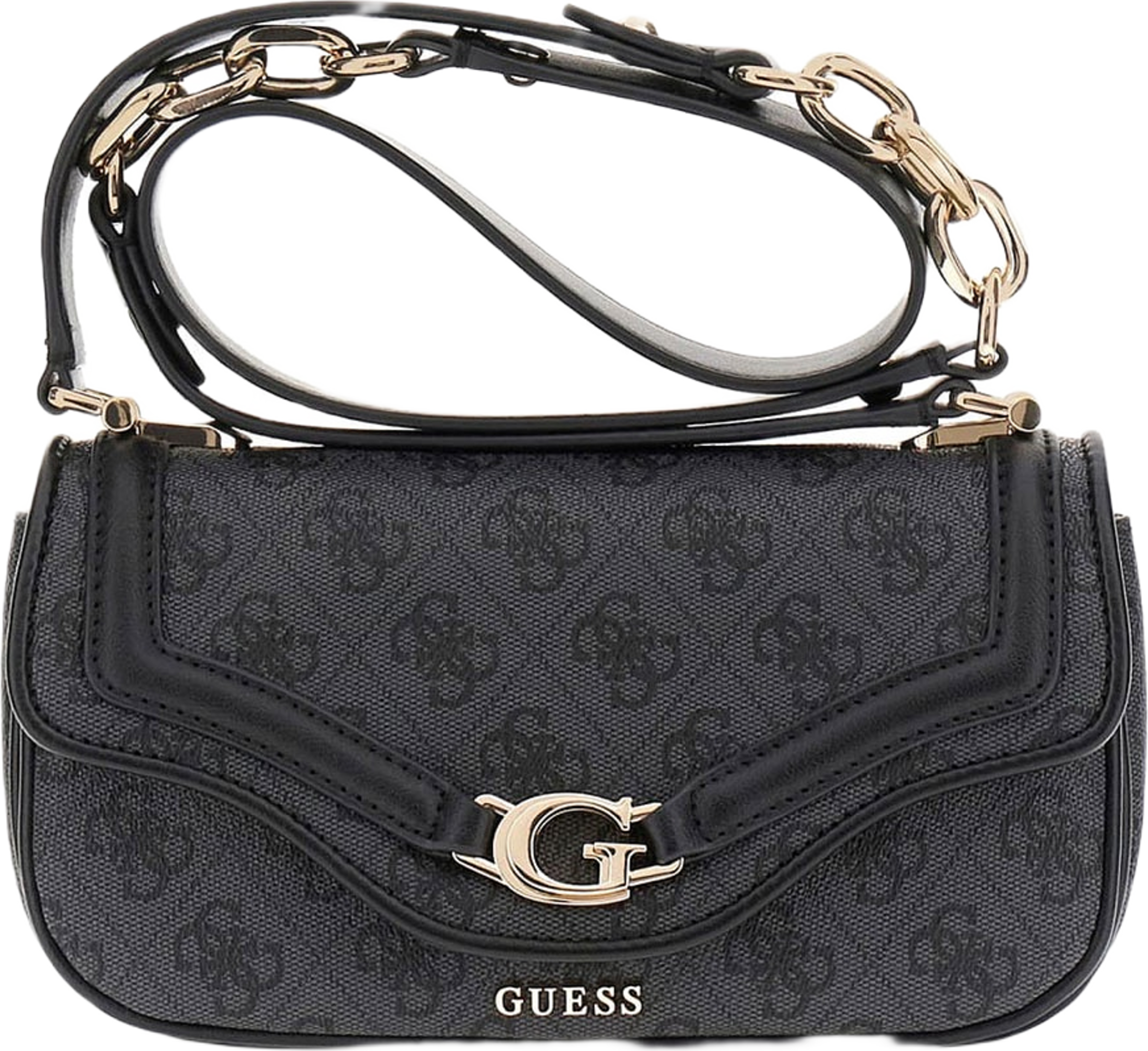 Dea Crossbody Flap, från Guess, i färgen Coal Logo.