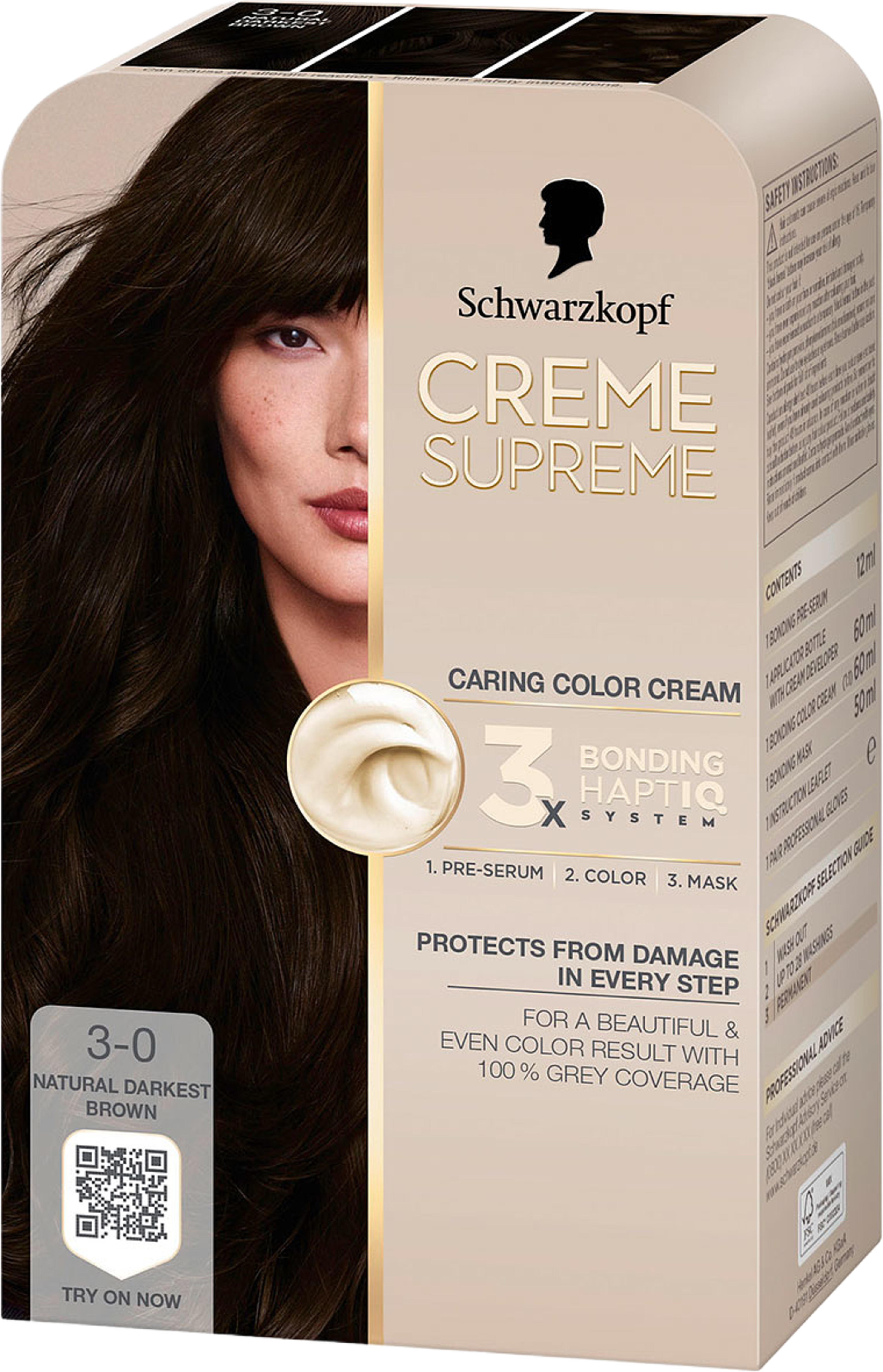 Creme Supreme, från Schwarzkopf, i färgen 3-0 Na Black Brown. Klicka för att öppna bilden i stort format