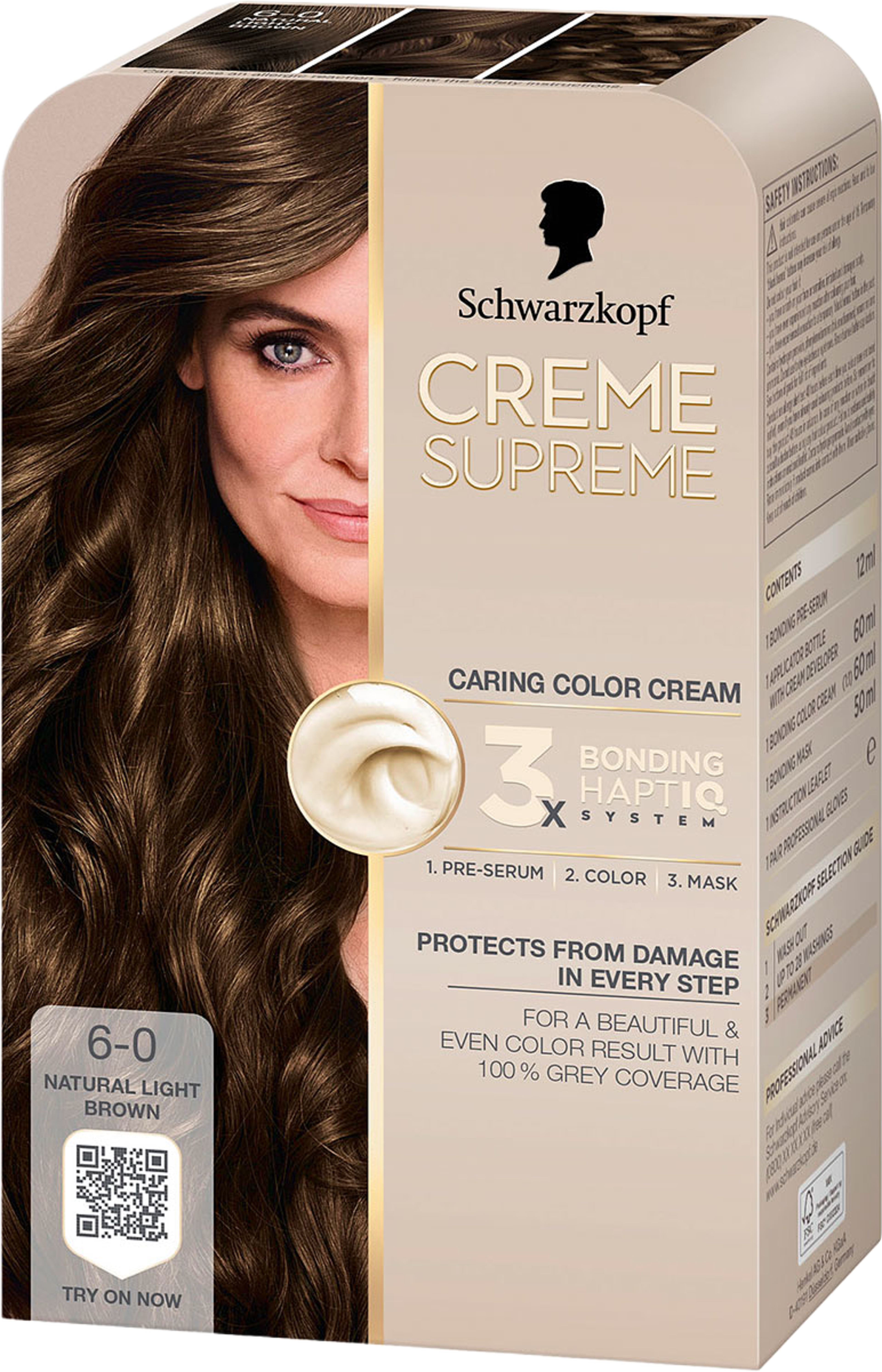 Creme Supreme, från Schwarzkopf, i färgen 6-0 Natlightbrown. Klicka för att öppna bilden i stort format