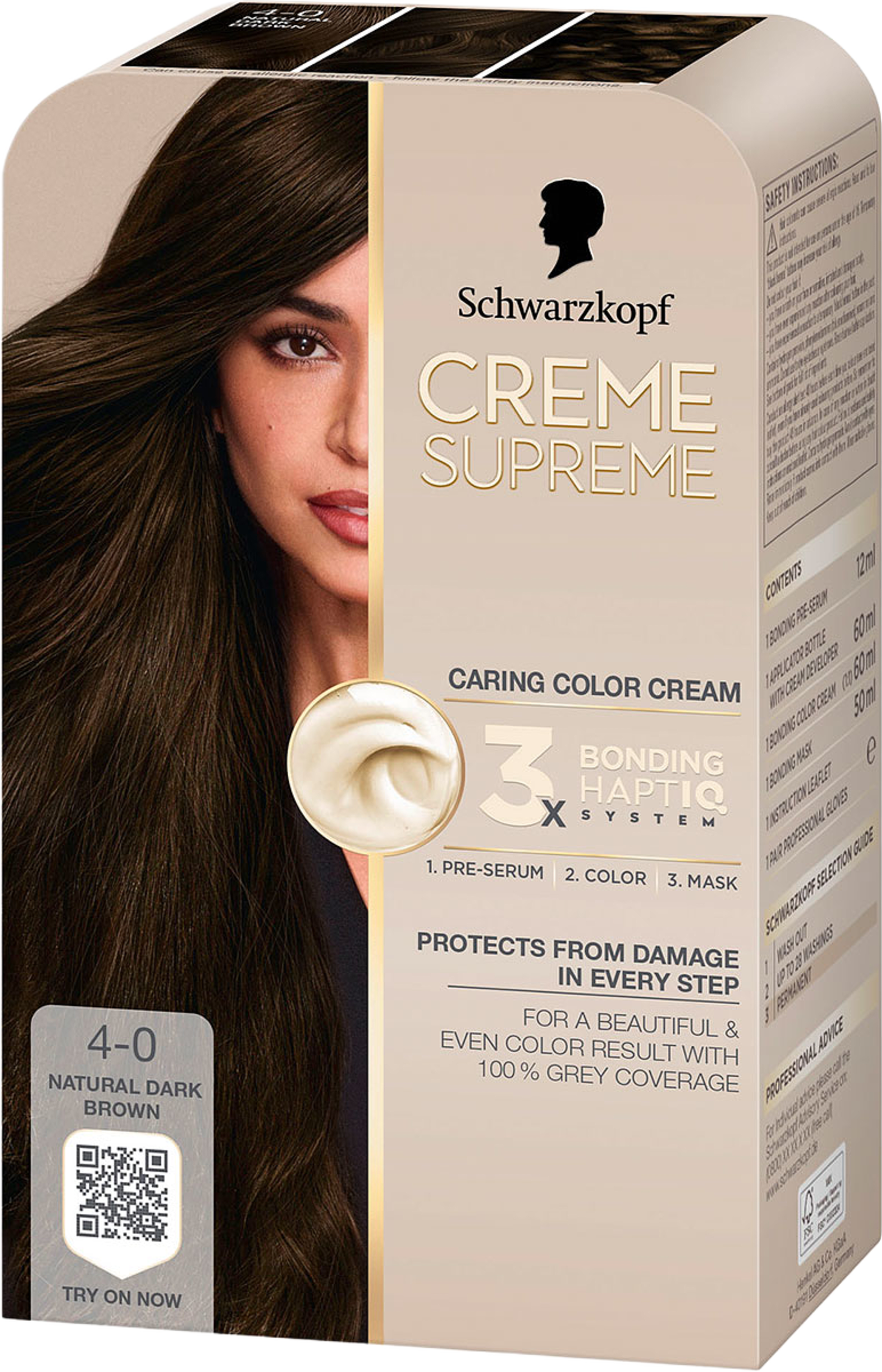 Creme Supreme, från Schwarzkopf, i färgen 4-0 Natu Darkbrown. Klicka för att öppna bilden i stort format