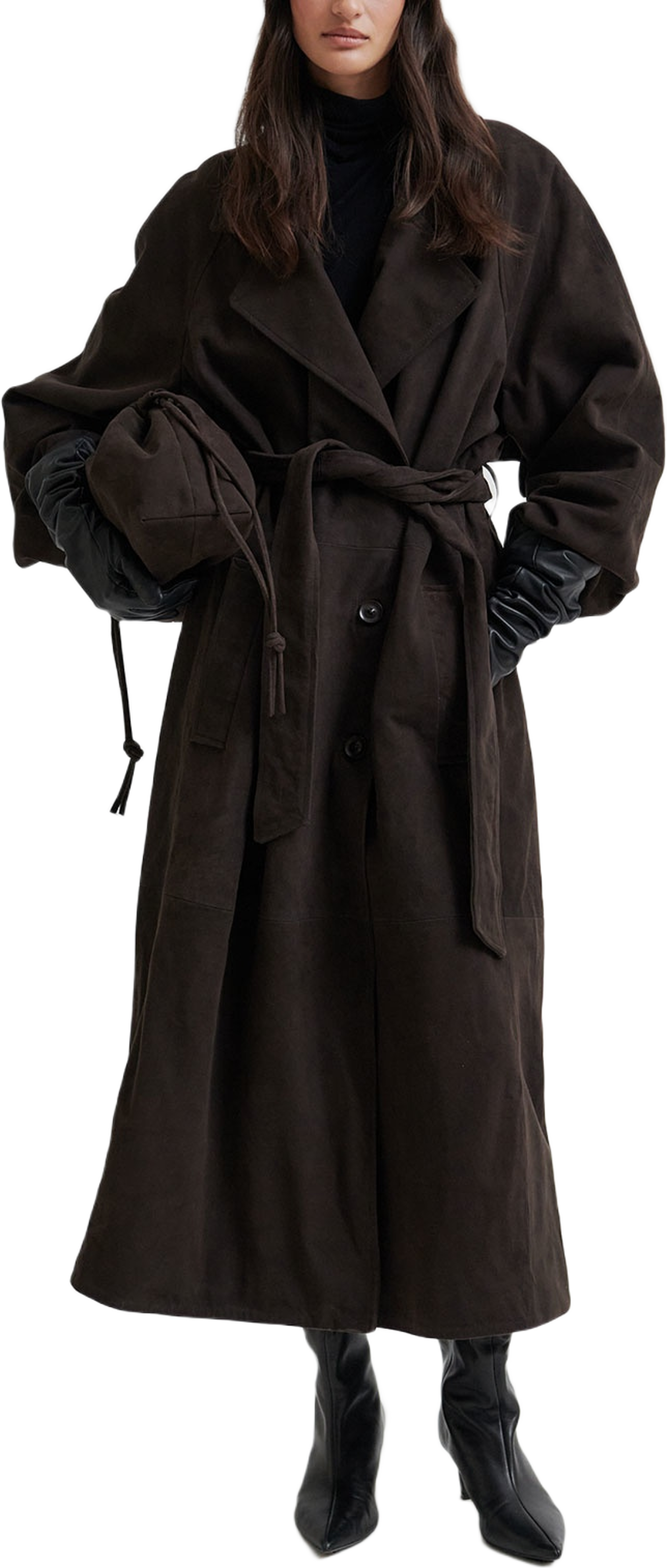 Noomi Suede Trenchcoat