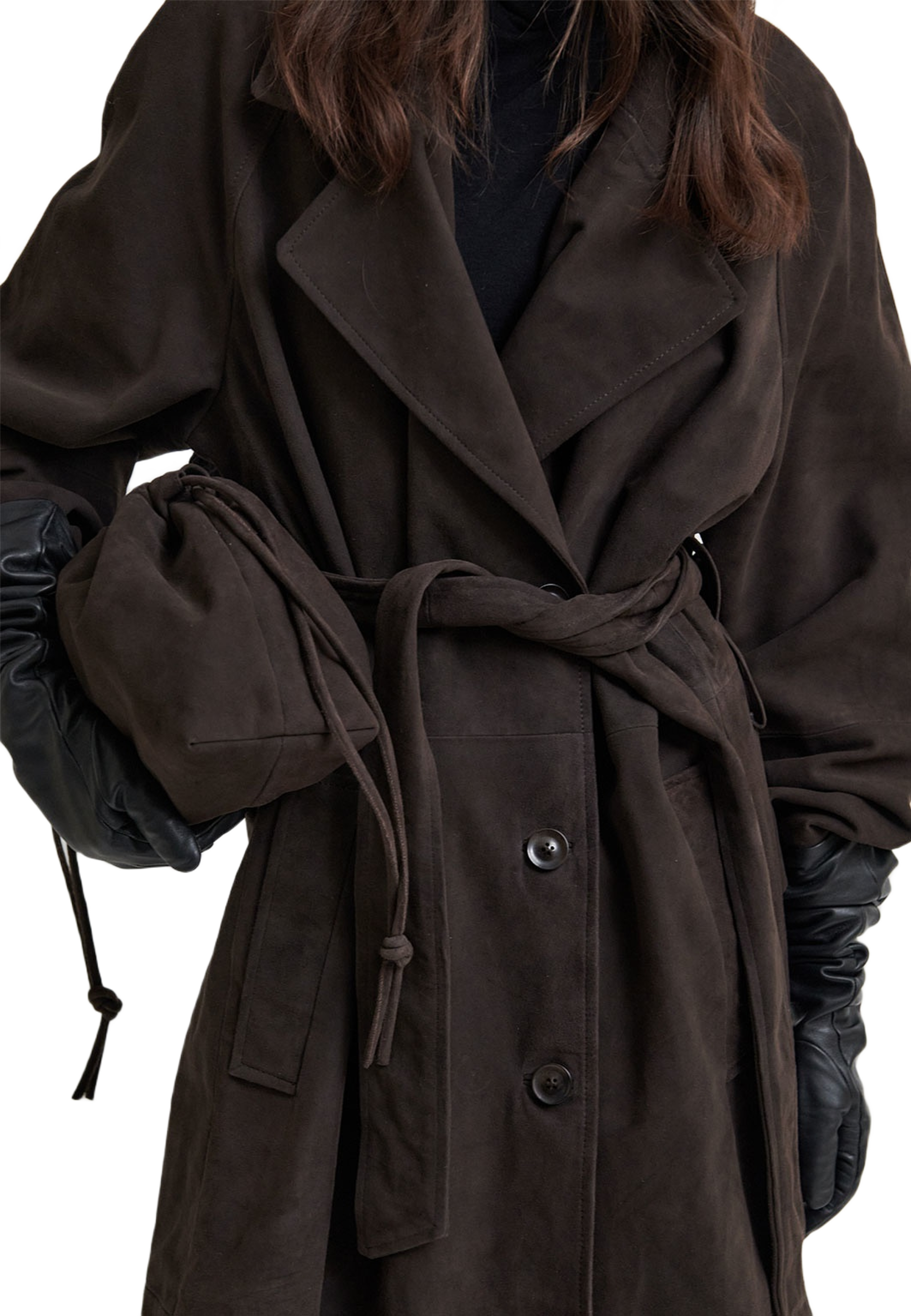 Noomi Suede Trenchcoat