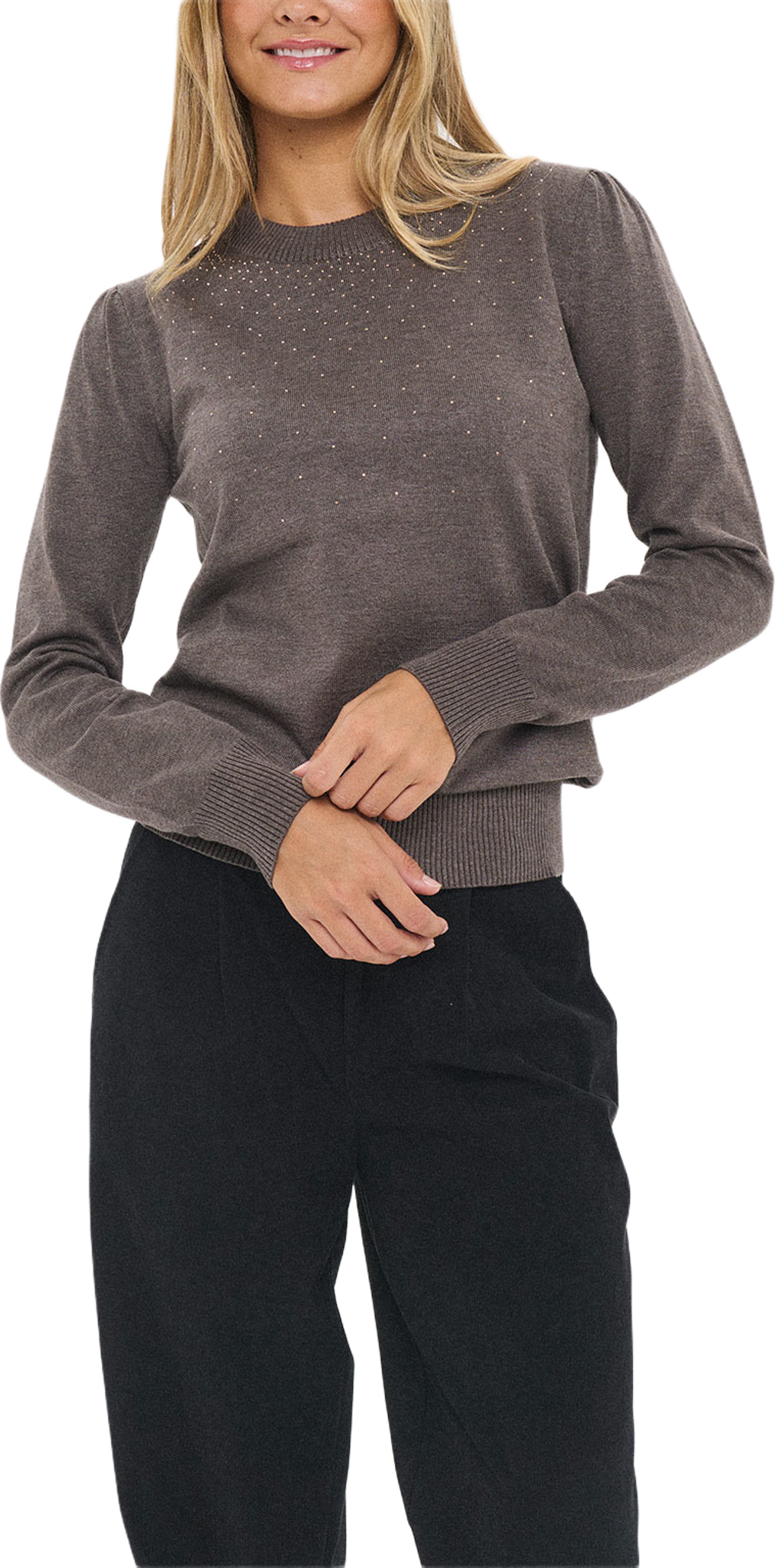 CherriSZ  Pullover, från Saint Tropez, i färgen Mink Melange. Klicka för att öppna bilden i stort format