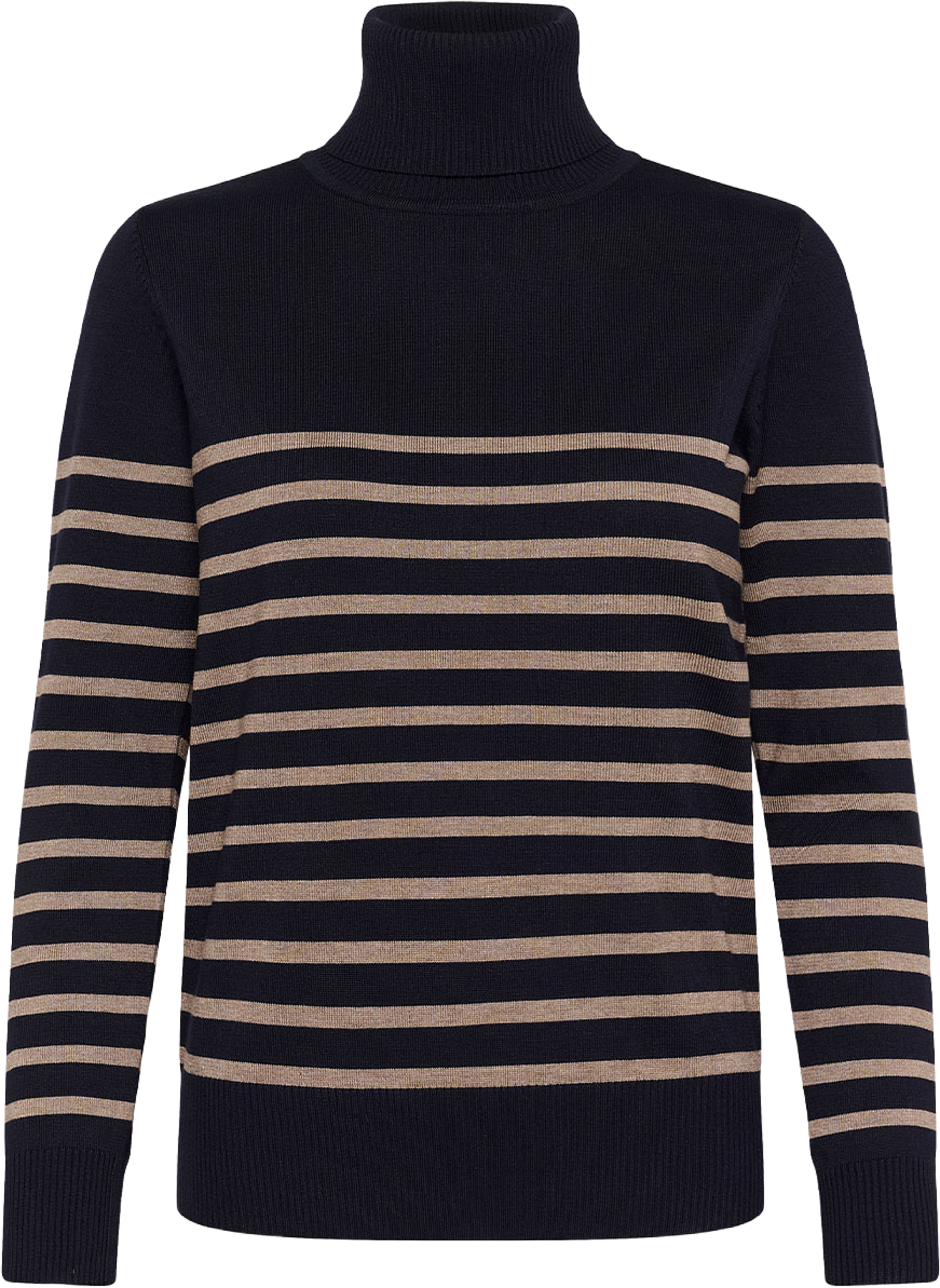 MilaSZ St. Rollneck Pullover, från Saint Tropez, i färgen Nightsky Atmos Stripe. Klicka för att öppna bilden i stort format
