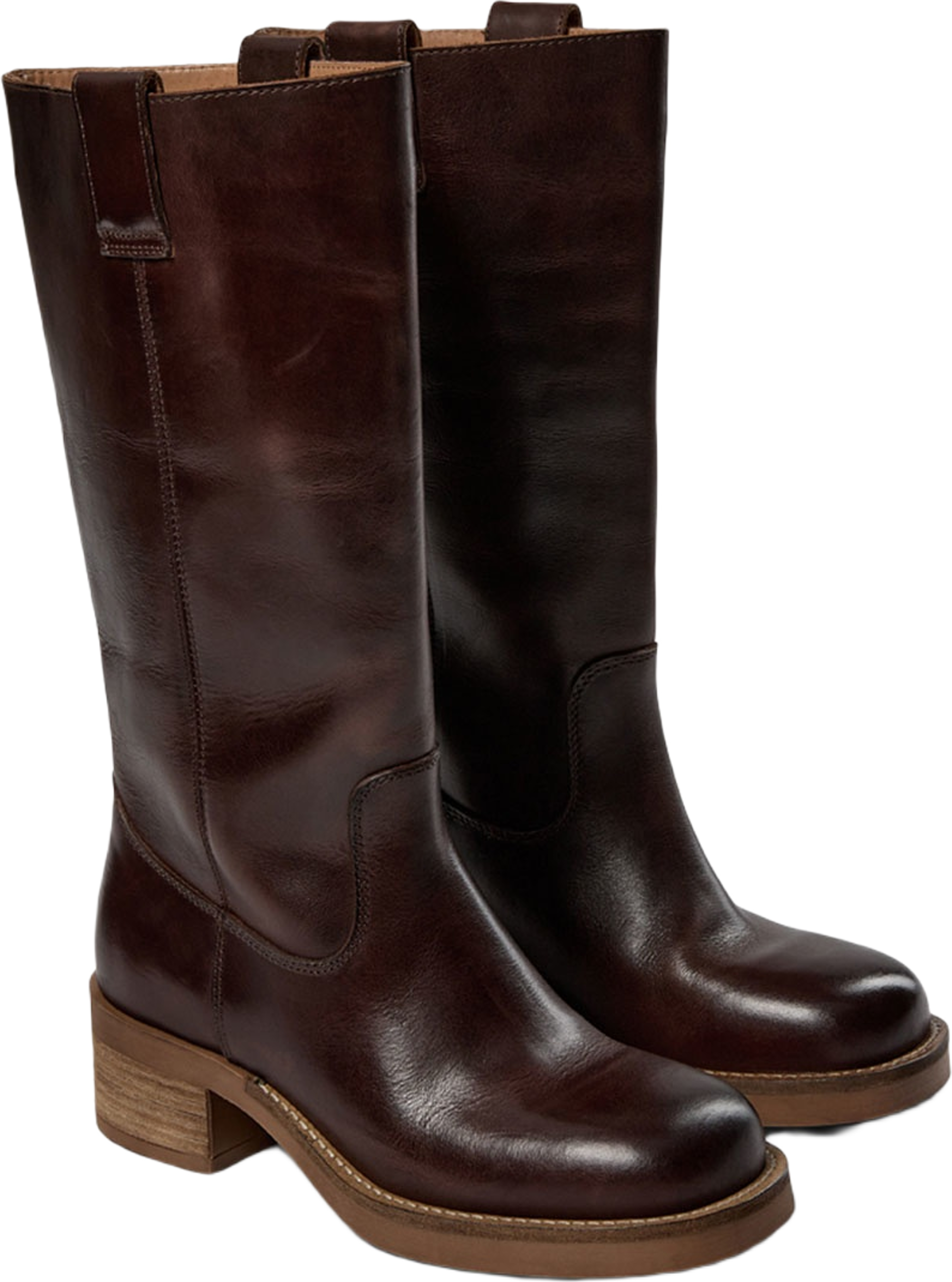 Anneli Vintage Boots, från Pavement, i färgen Brown 067.