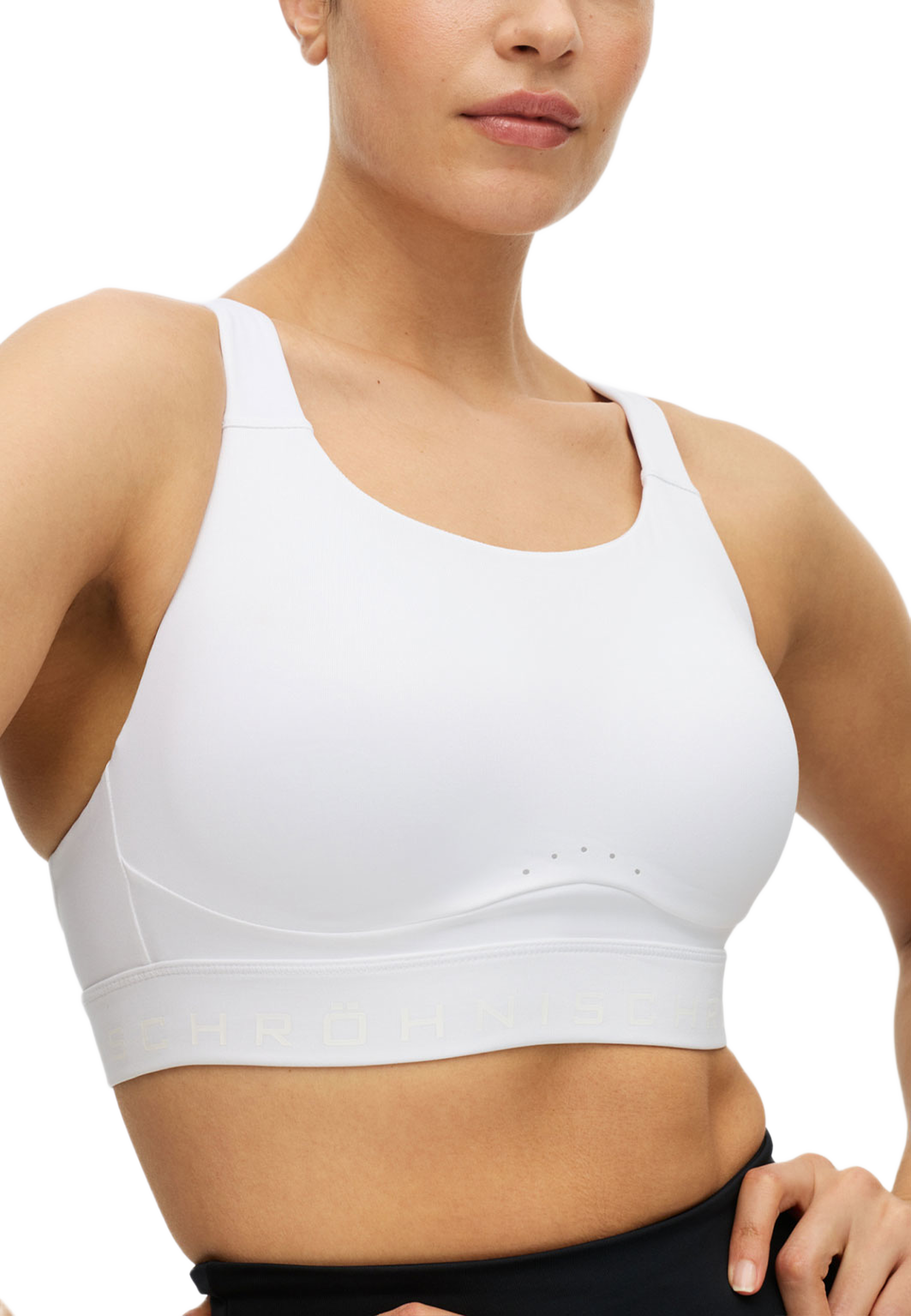 Firm High Support Sportsbra, från Röhnisch, i färgen White. Klicka för att öppna bilden i stort format