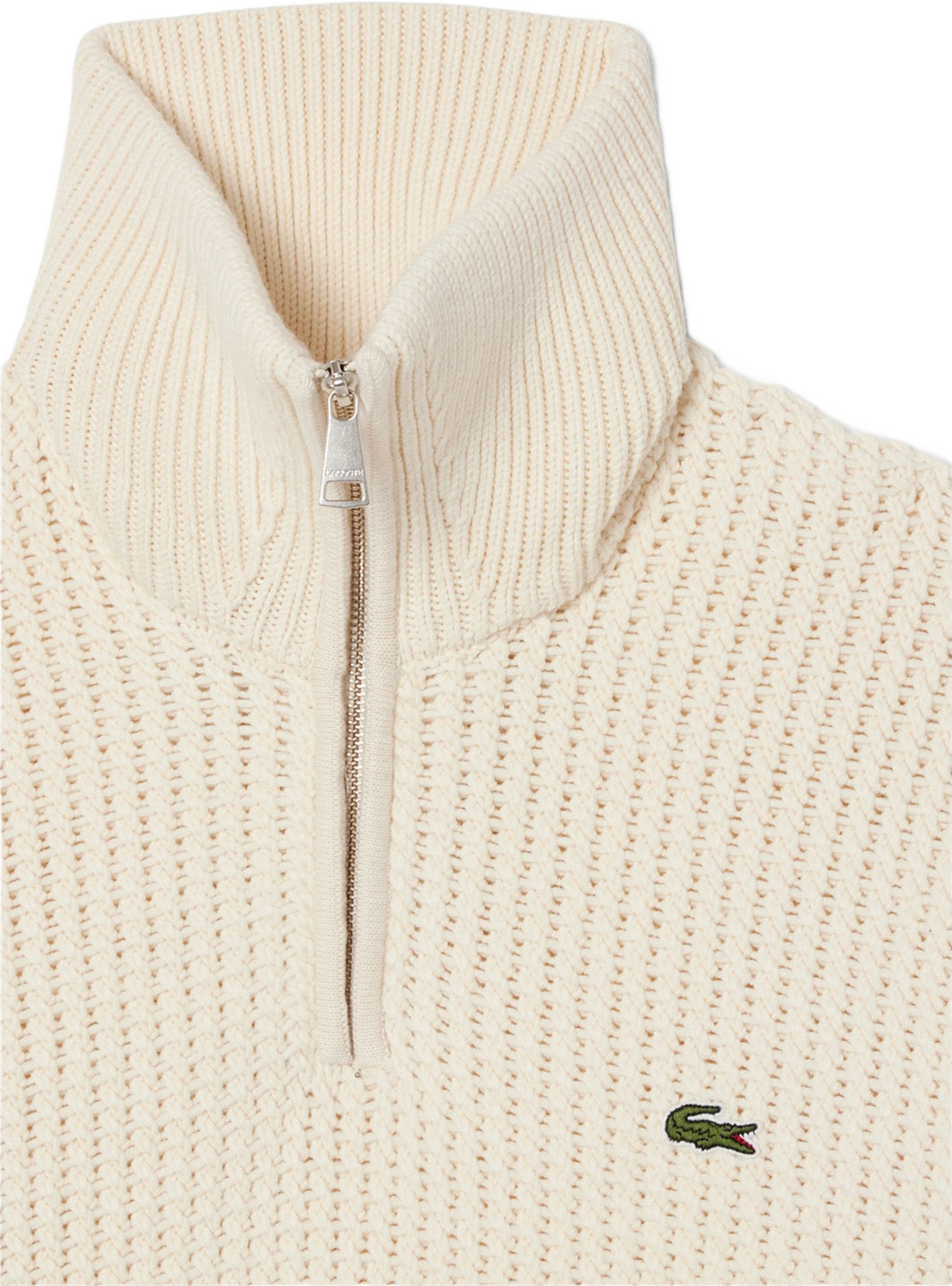 High Neck Half Zipper Heavy Wool Sweater, från Lacoste, i färgen Lapland.