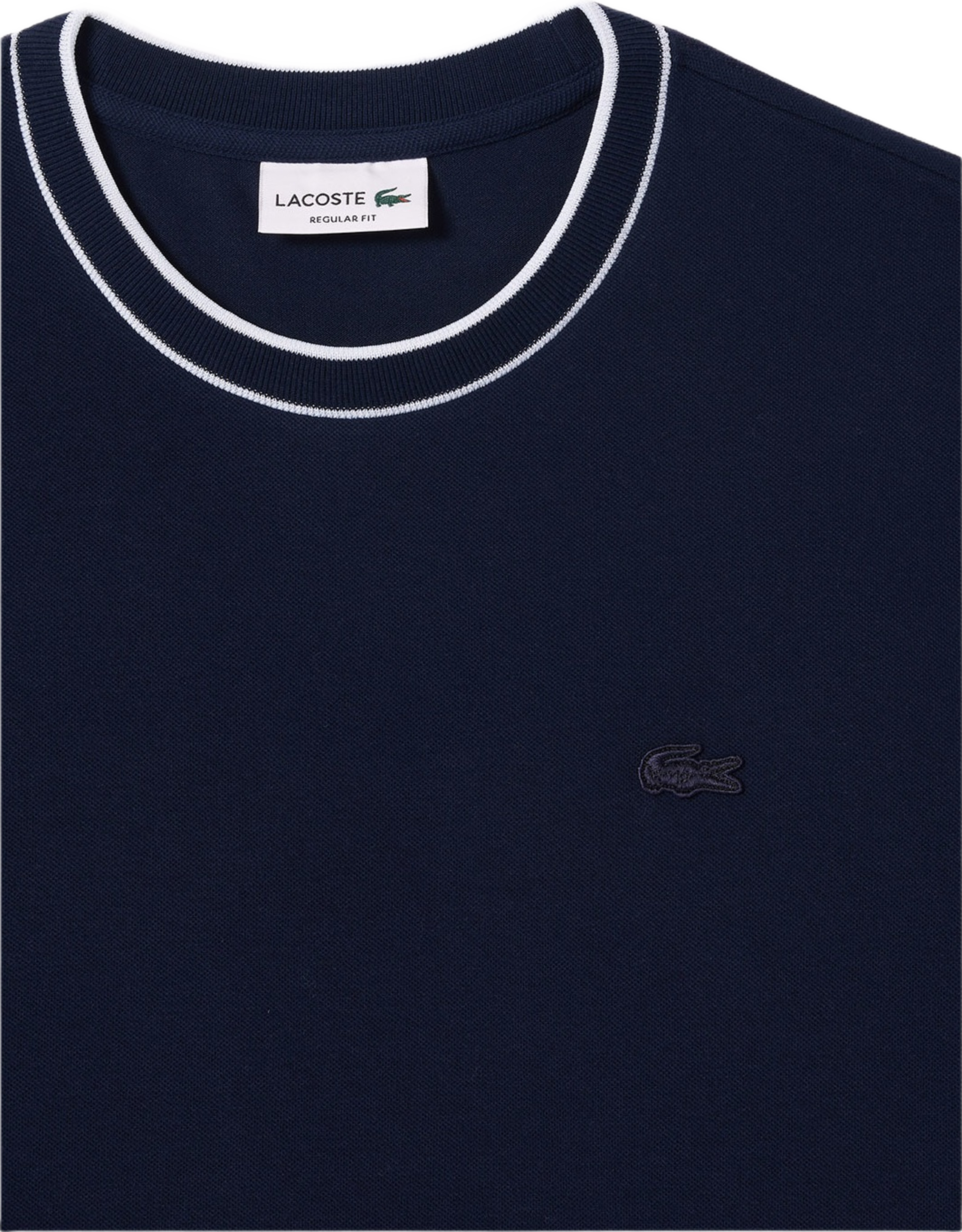 Stretch Piqué Stripe Collar T-shirt