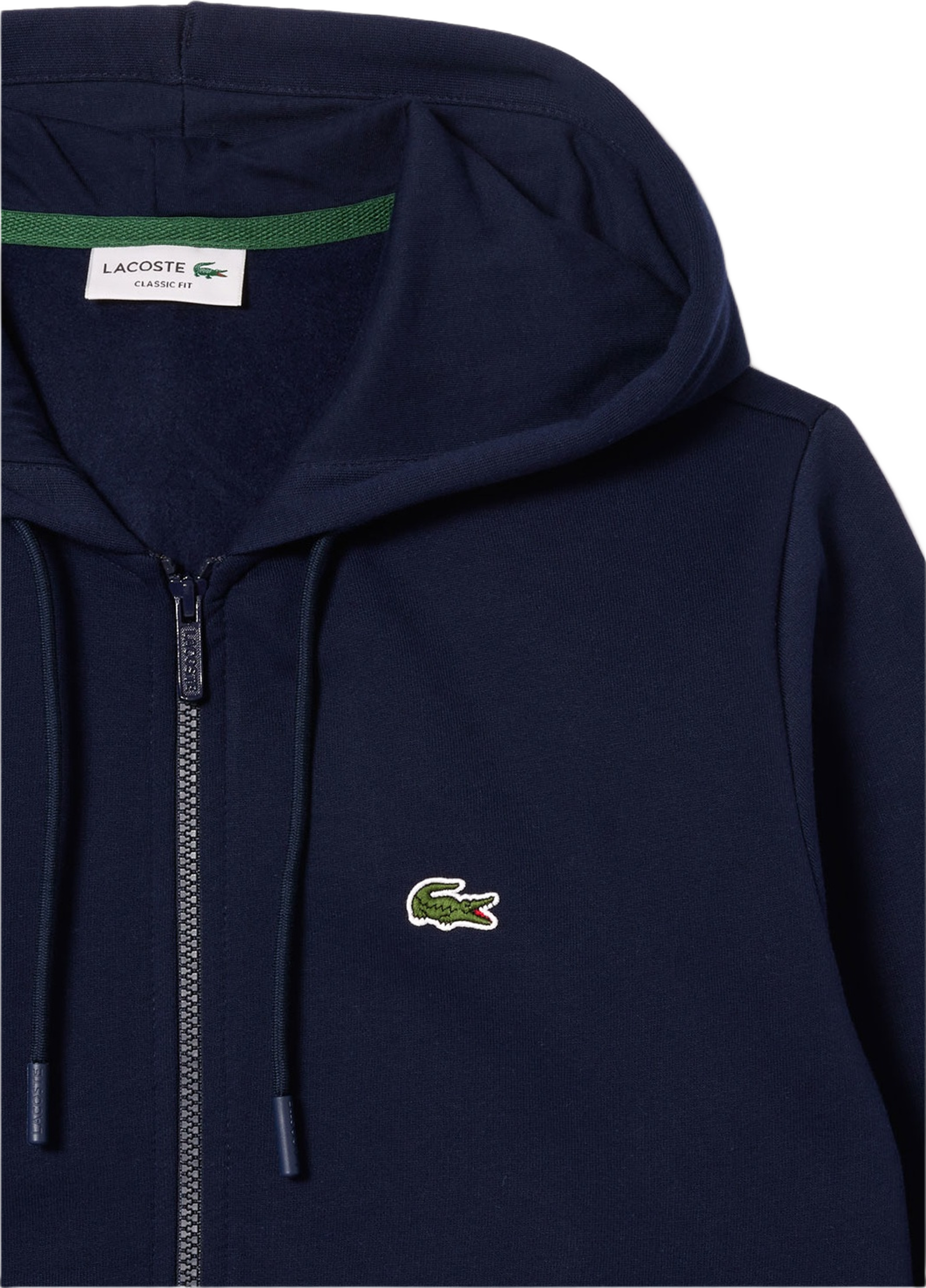 Hooded Cotton Fleece Zip Sweat Sweatshirt