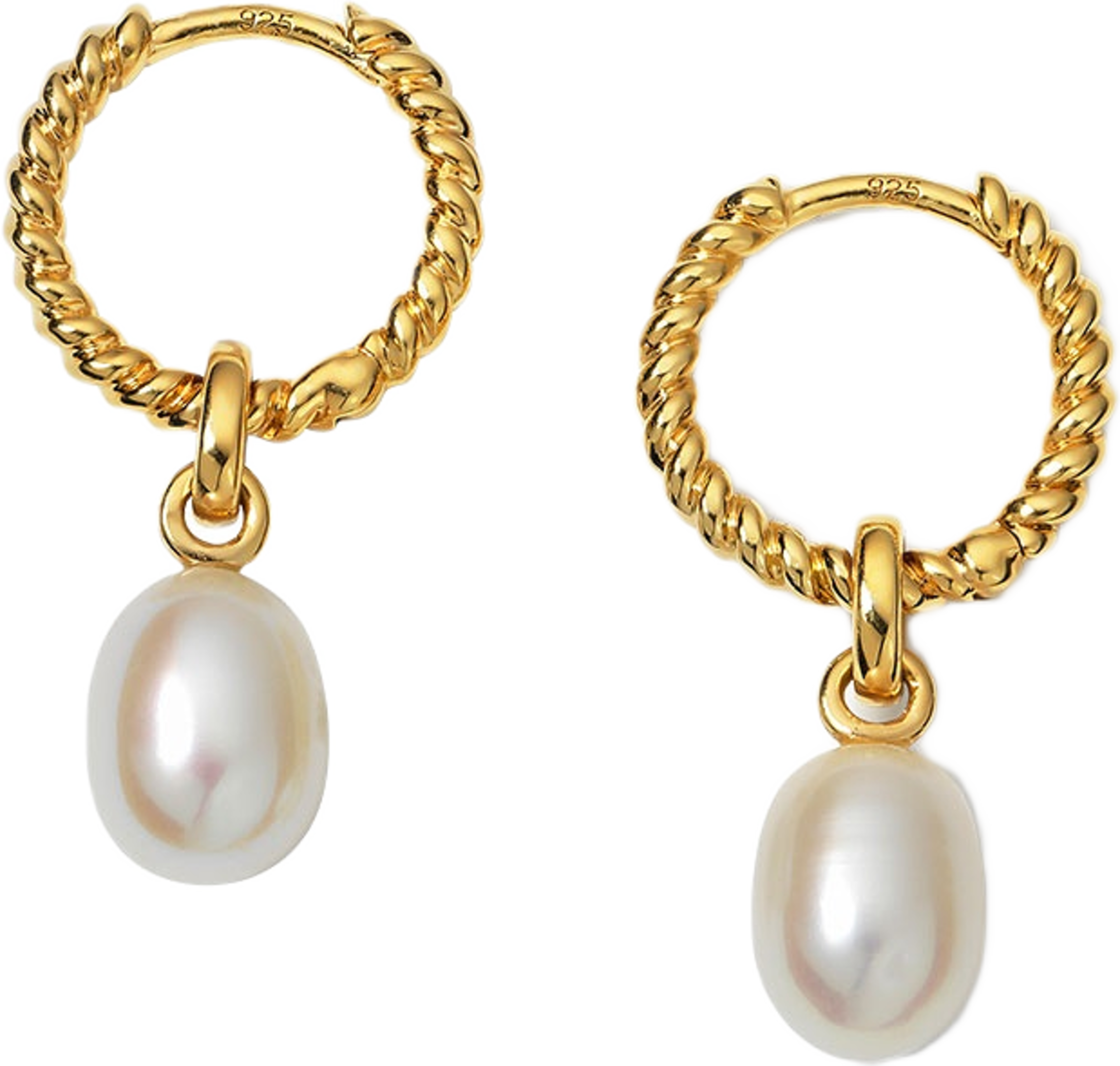 Twisted Treasure Pearl Hoops Gold, från Syster P, i färgen Gold. Klicka för att öppna bilden i stort format