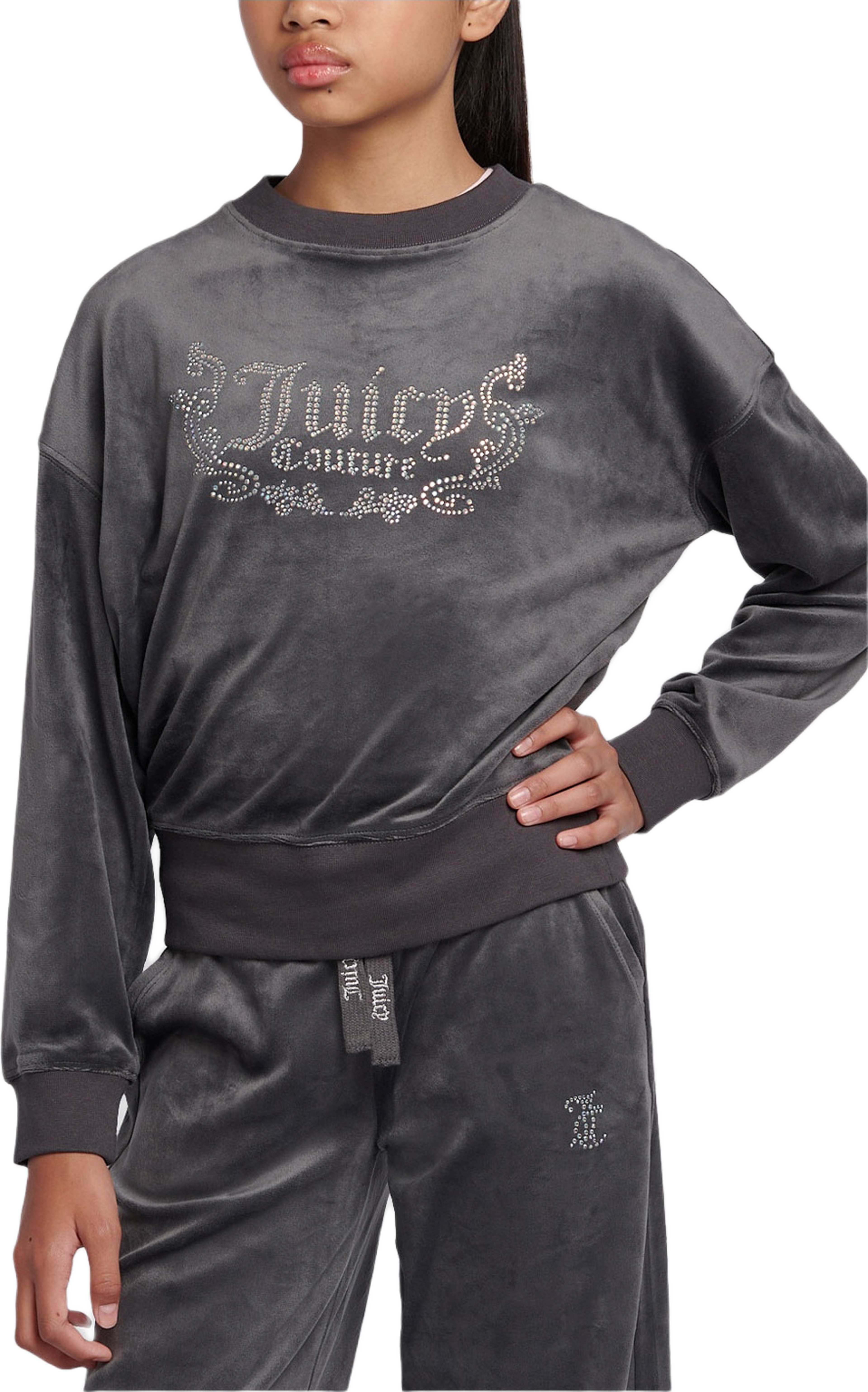 Crew Neck Sweater, från Juicy Couture, i färgen Black Oyster.